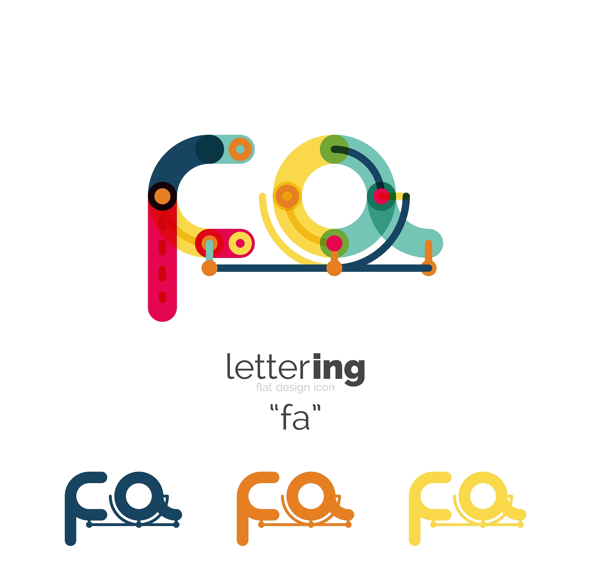 linear initial letters logo branding concept