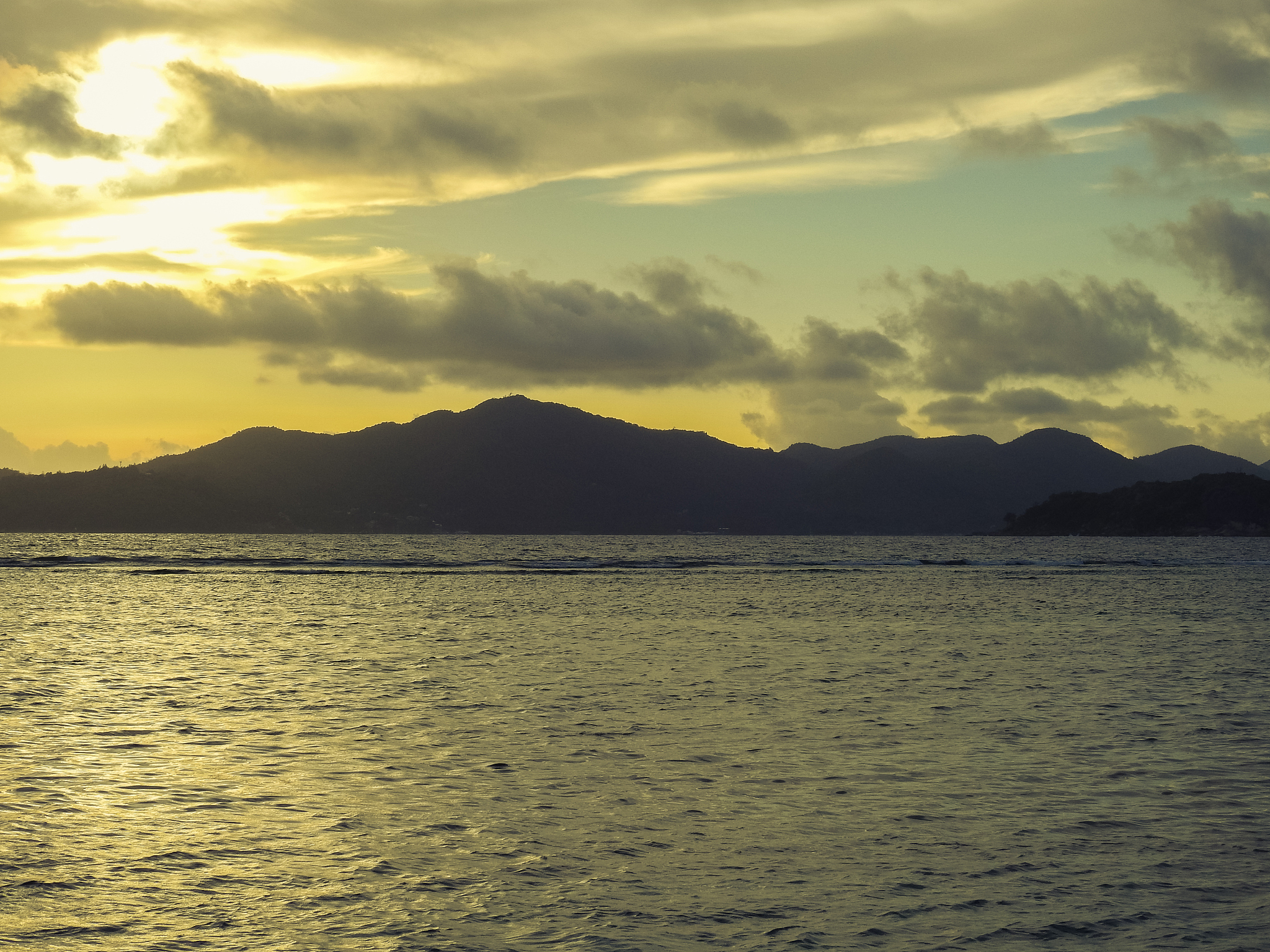 sunset at seychelles
