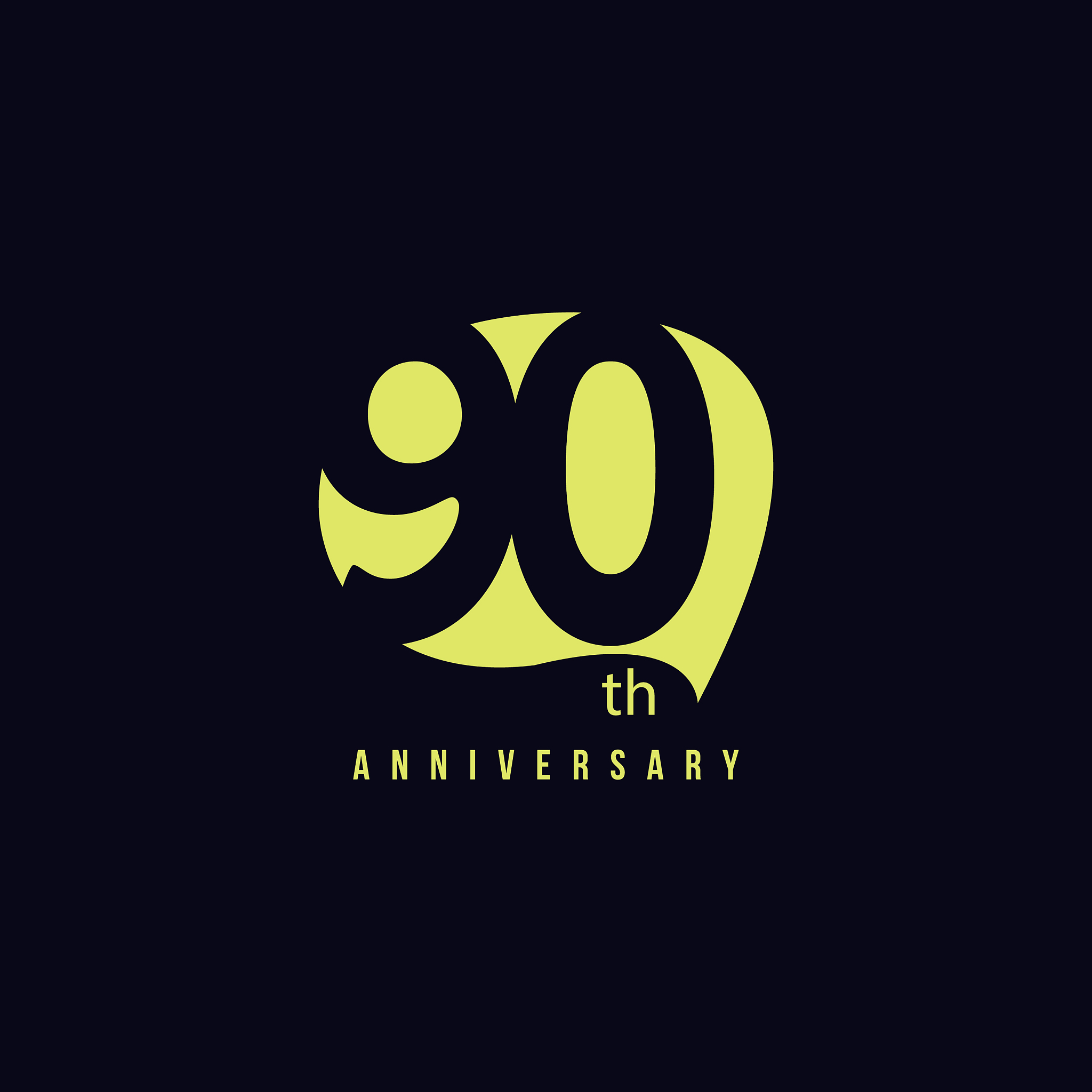 90 year anniversary template design