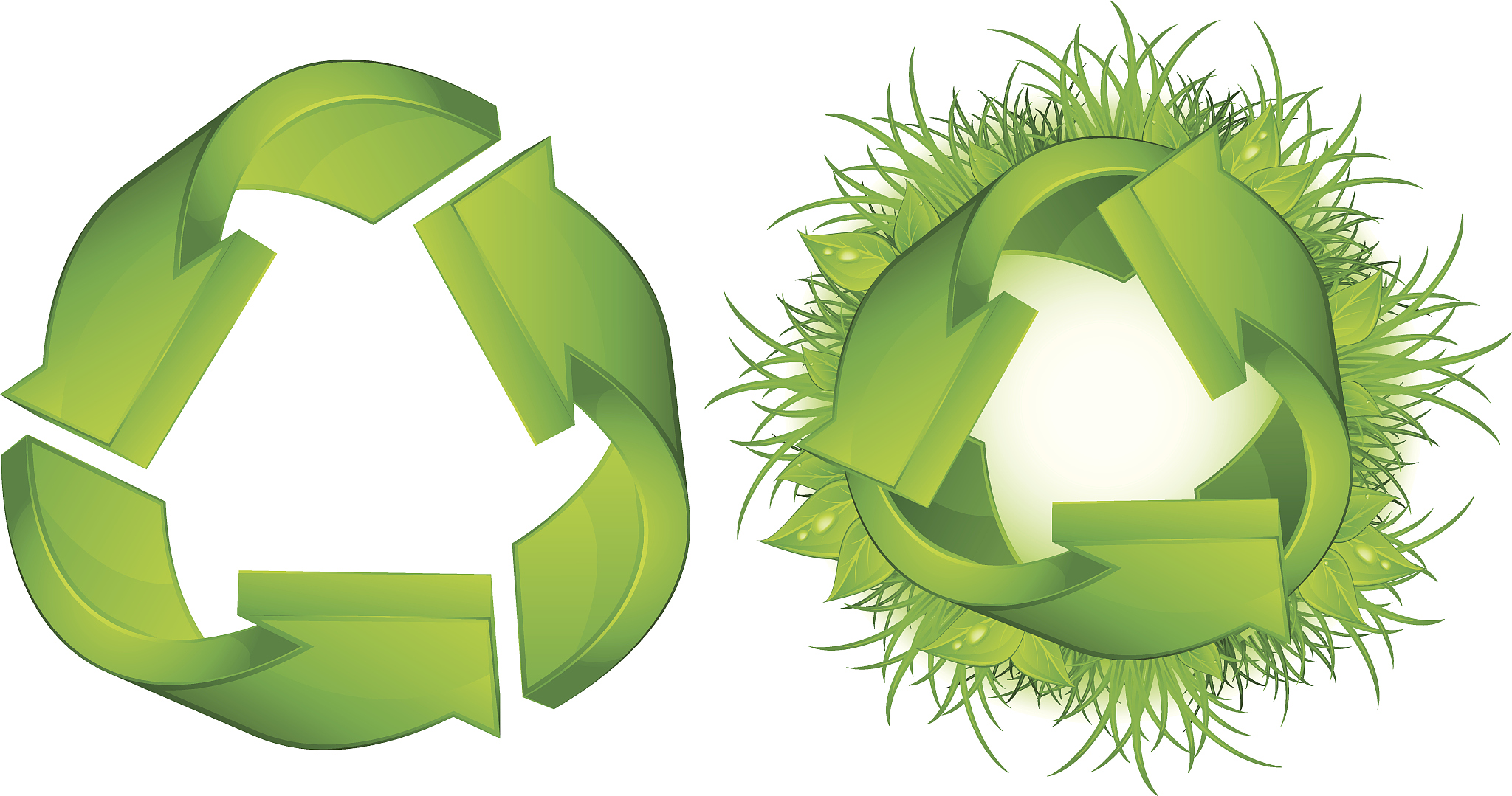 green recycle signs