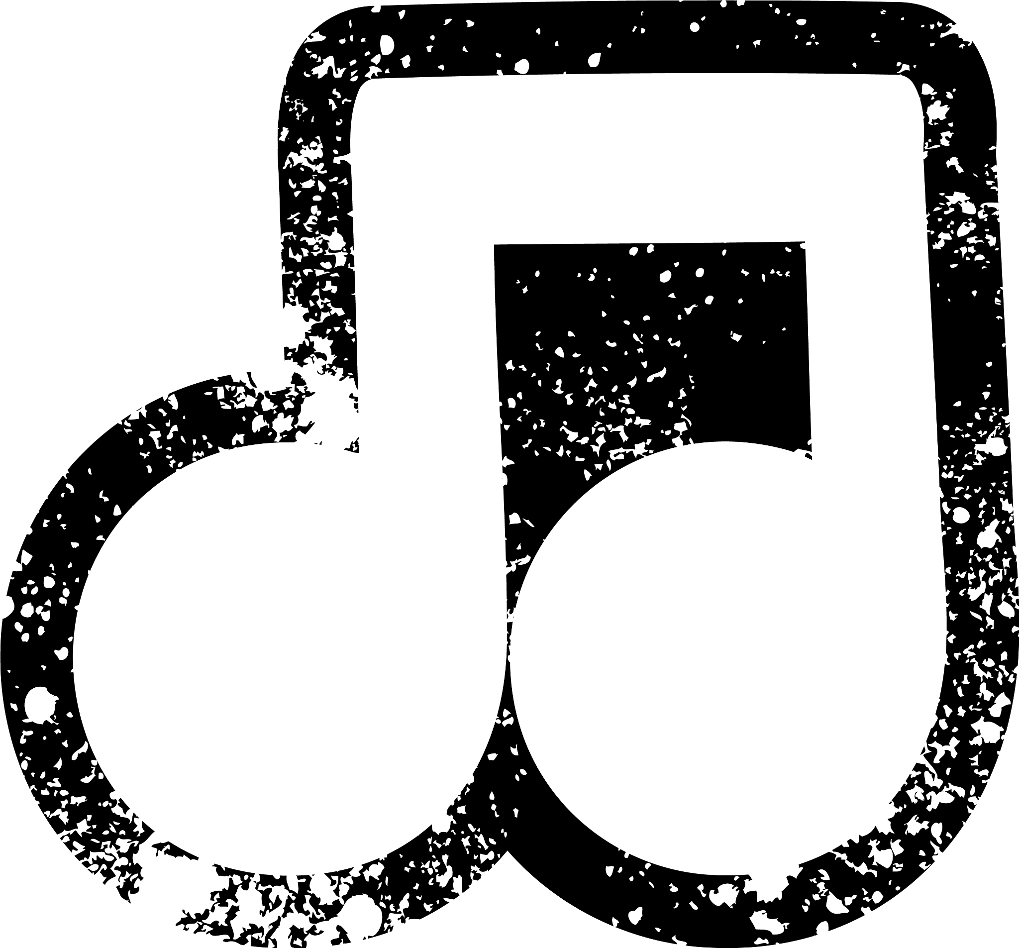 musical note distressed icon