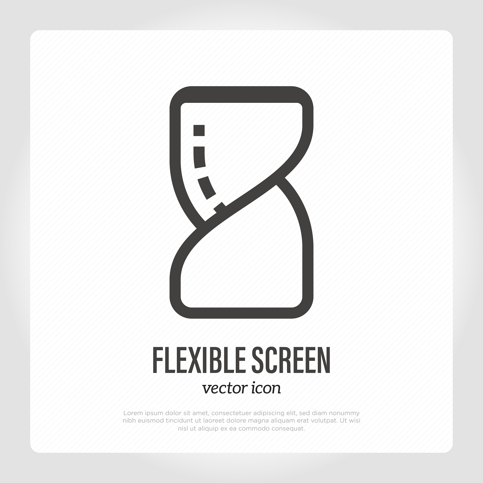 foldable mobile phone thin line icon. flexible screen of smartph