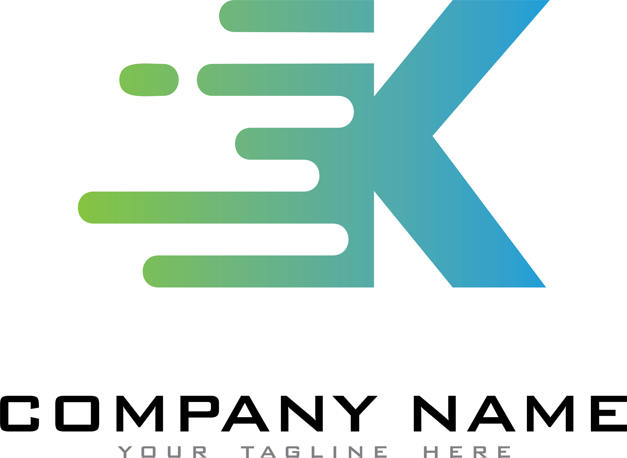 k speed letter logo icon design