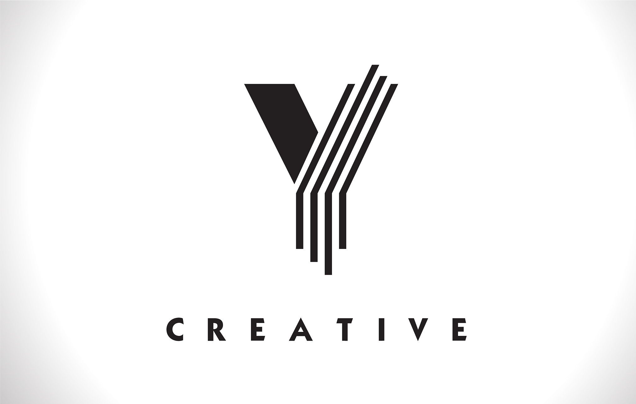 y logo letter with black lines design line letter