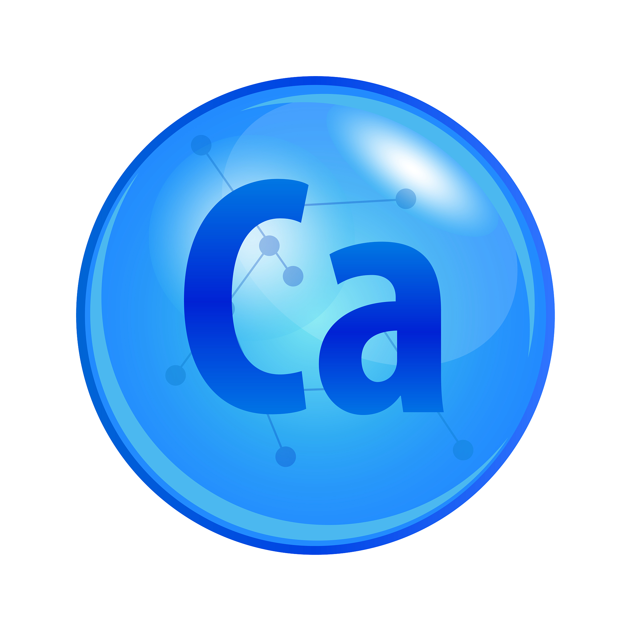 mineral calcium capsule. vector icon for health.