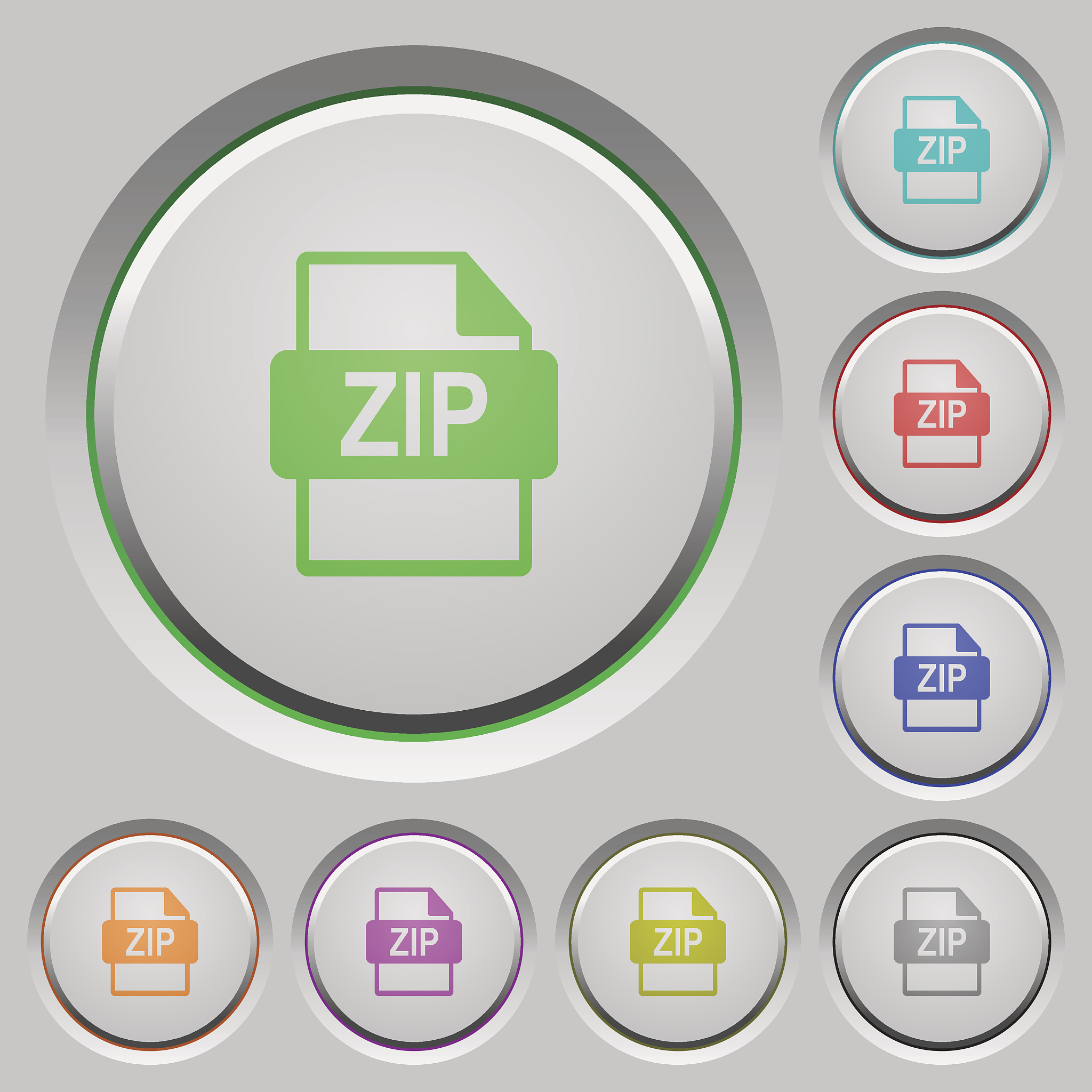 zip file format push buttons