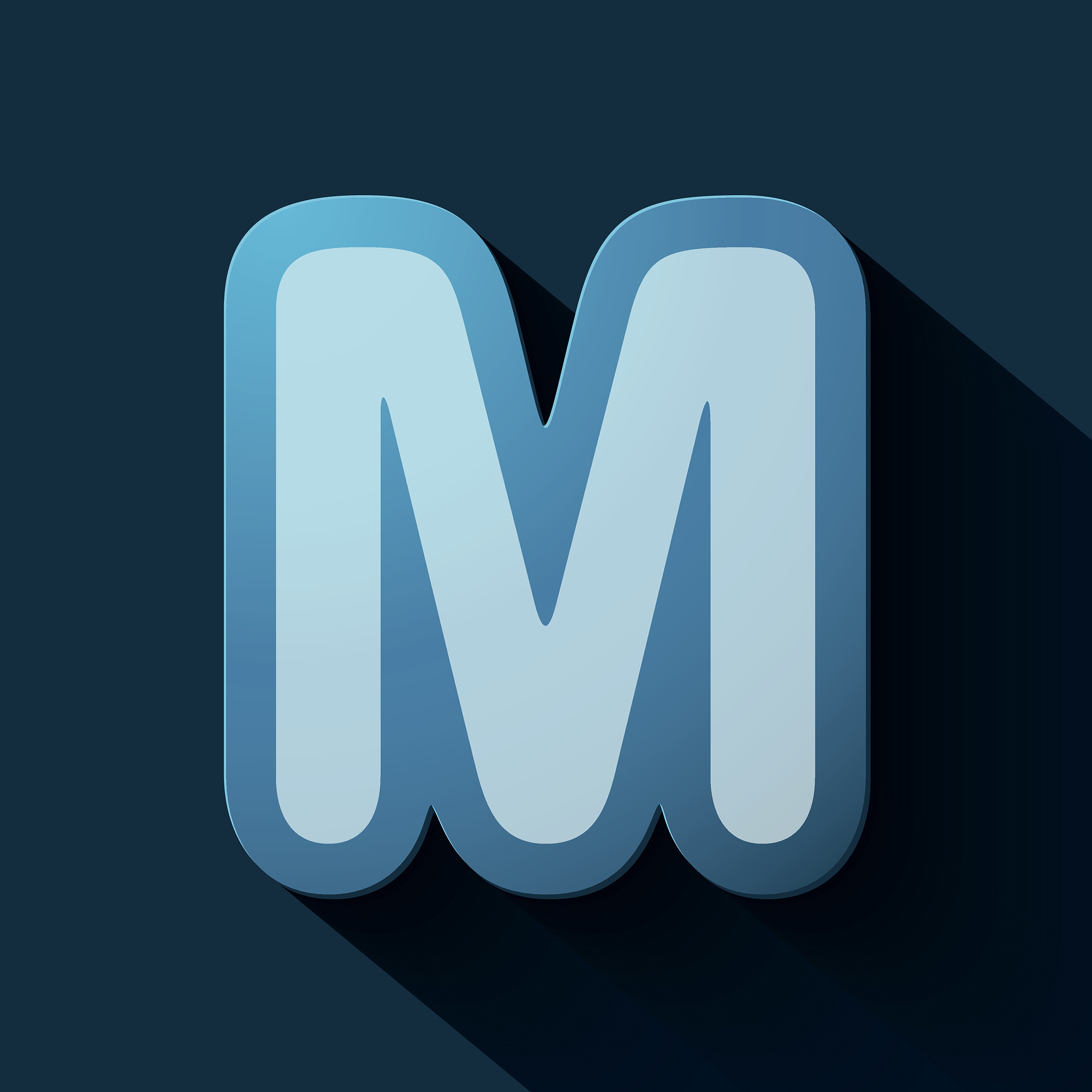 volume icons alphabet: m