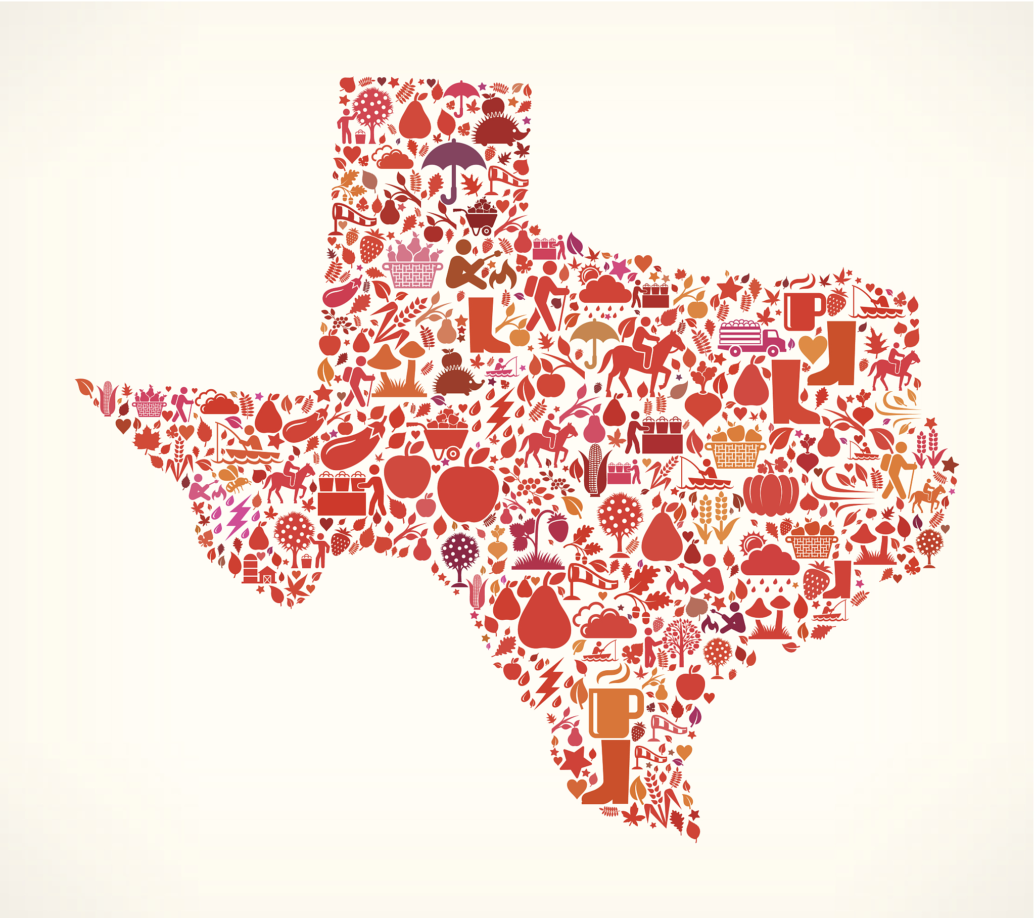 texas on autumn seasonal royalty free vector art pattern