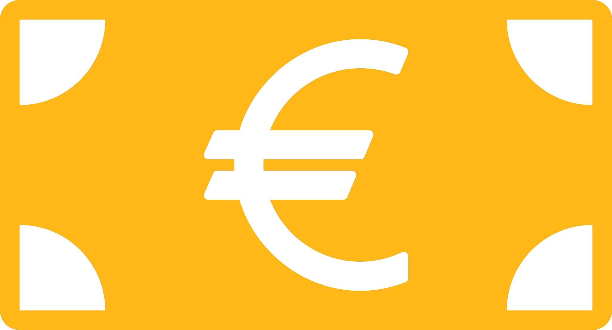 euro banknote icon from business bicolor set