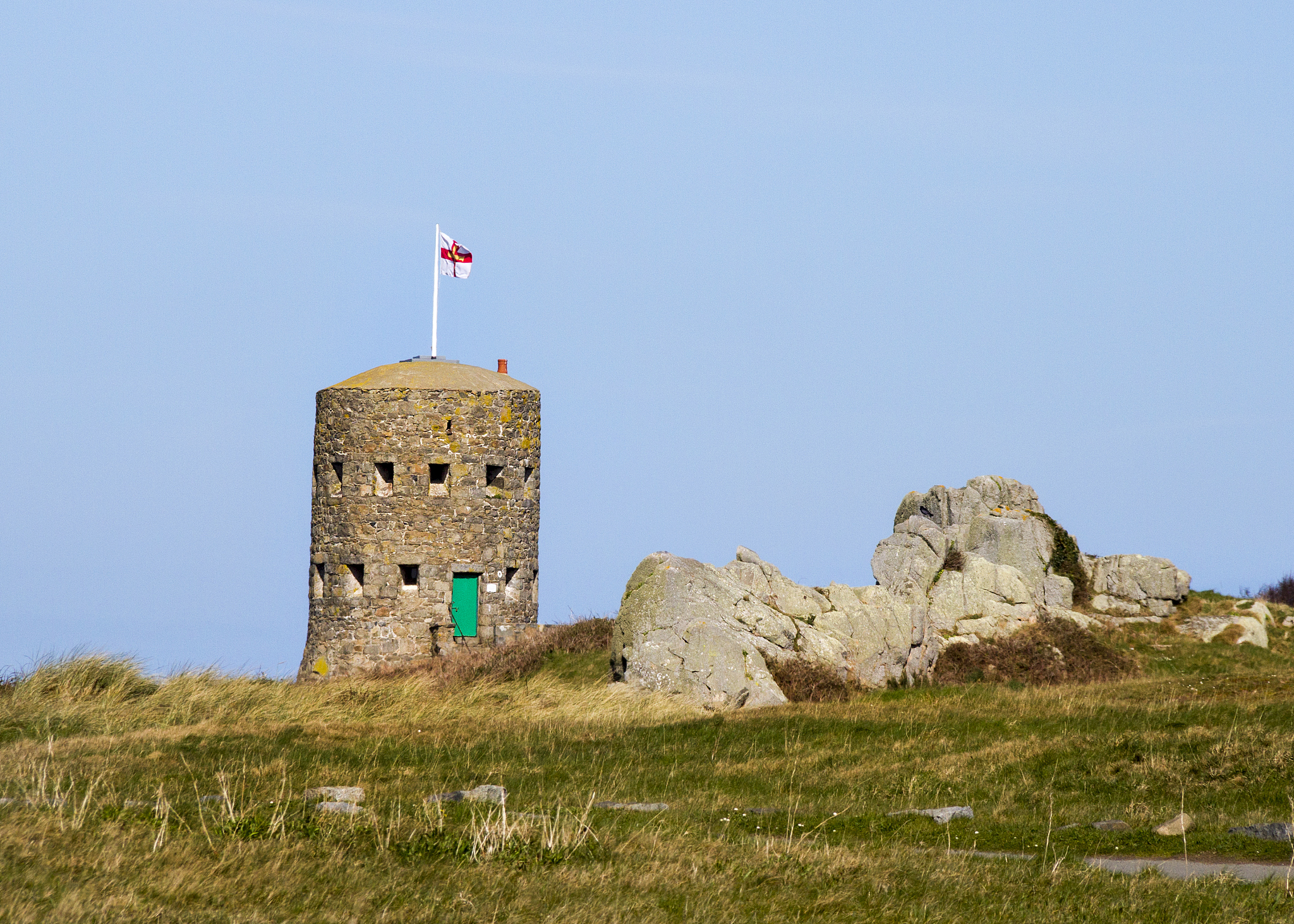 loophole towers in guernsey that guard the coastline.