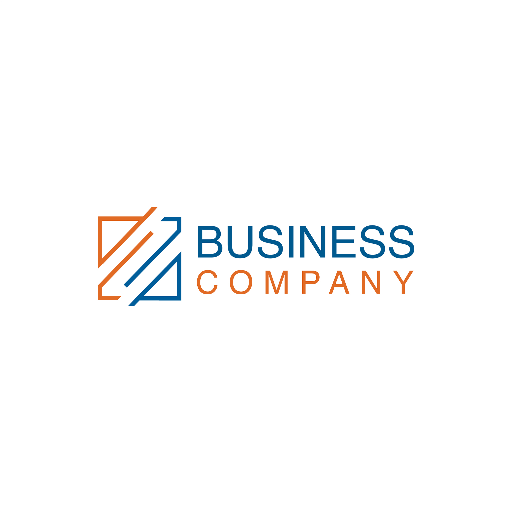 modern letter e square logo line design