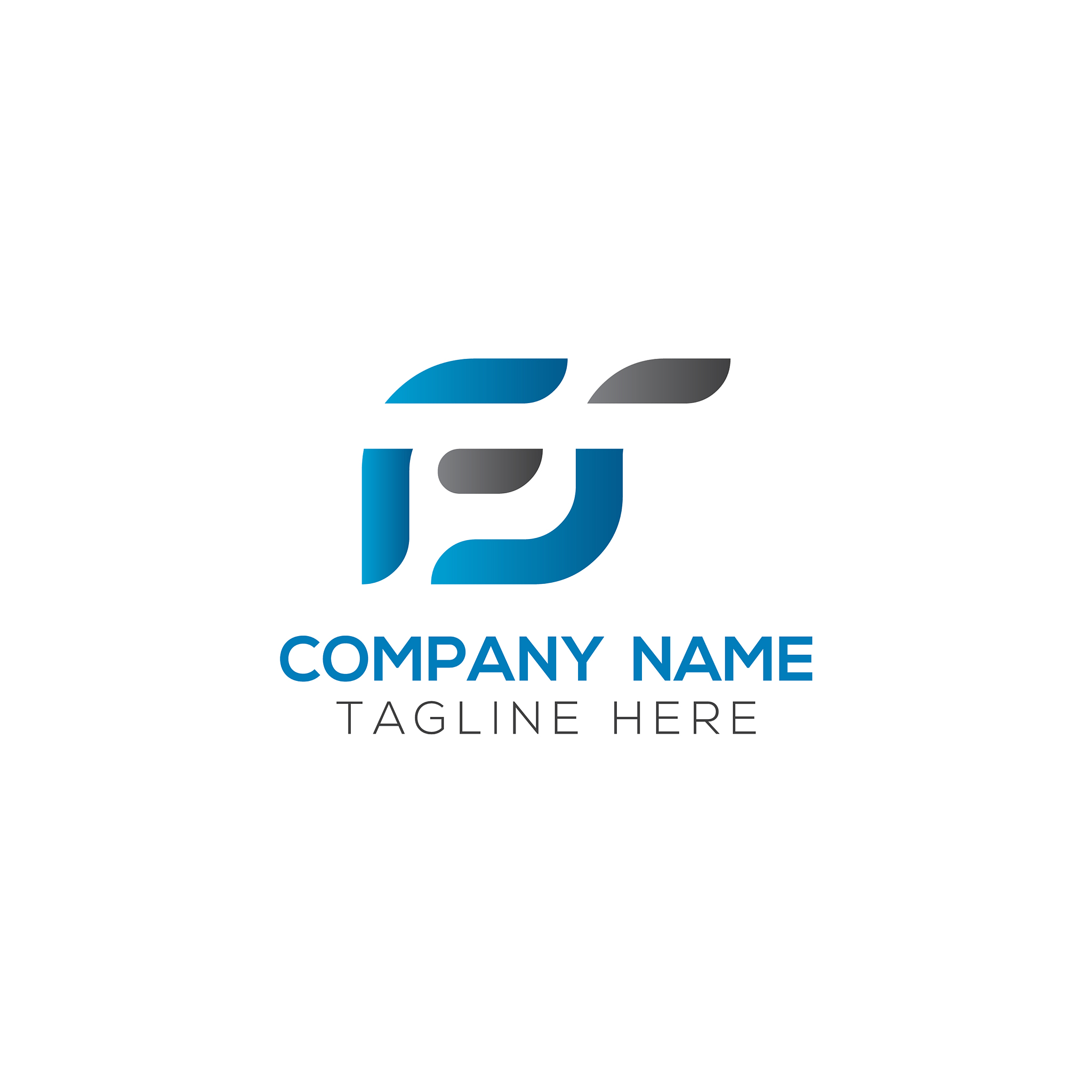 initial letter fs logo design template creative