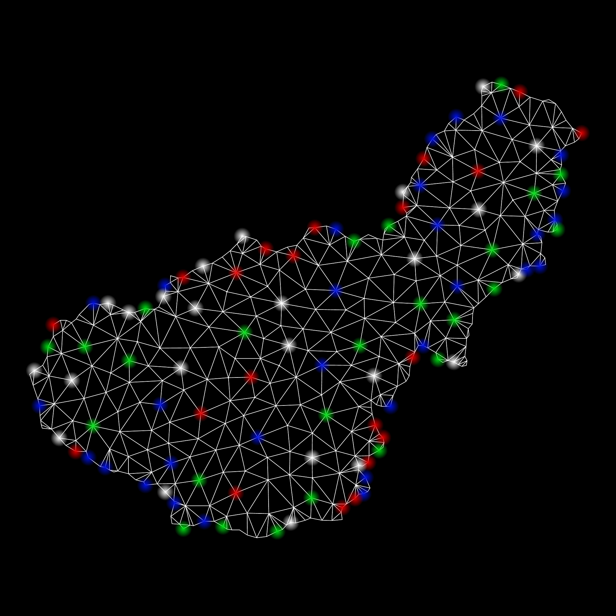 bright mesh carcass granada province map with