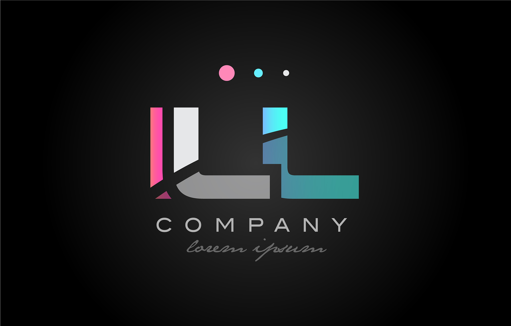 ill i l l three letter logo icon design