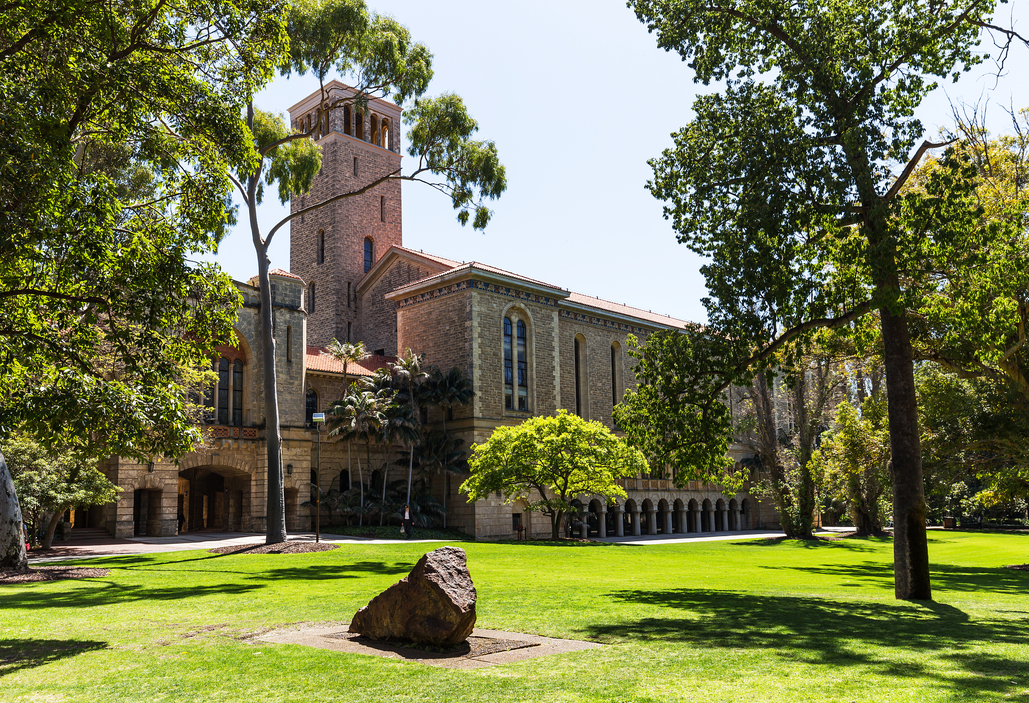 winthrop hall, the most prominent landmark at the university of 