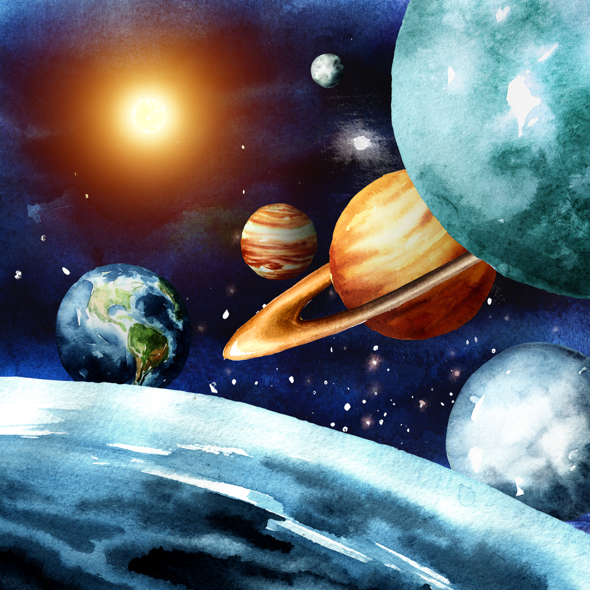 地球 - 太阳系中的蓝色星球