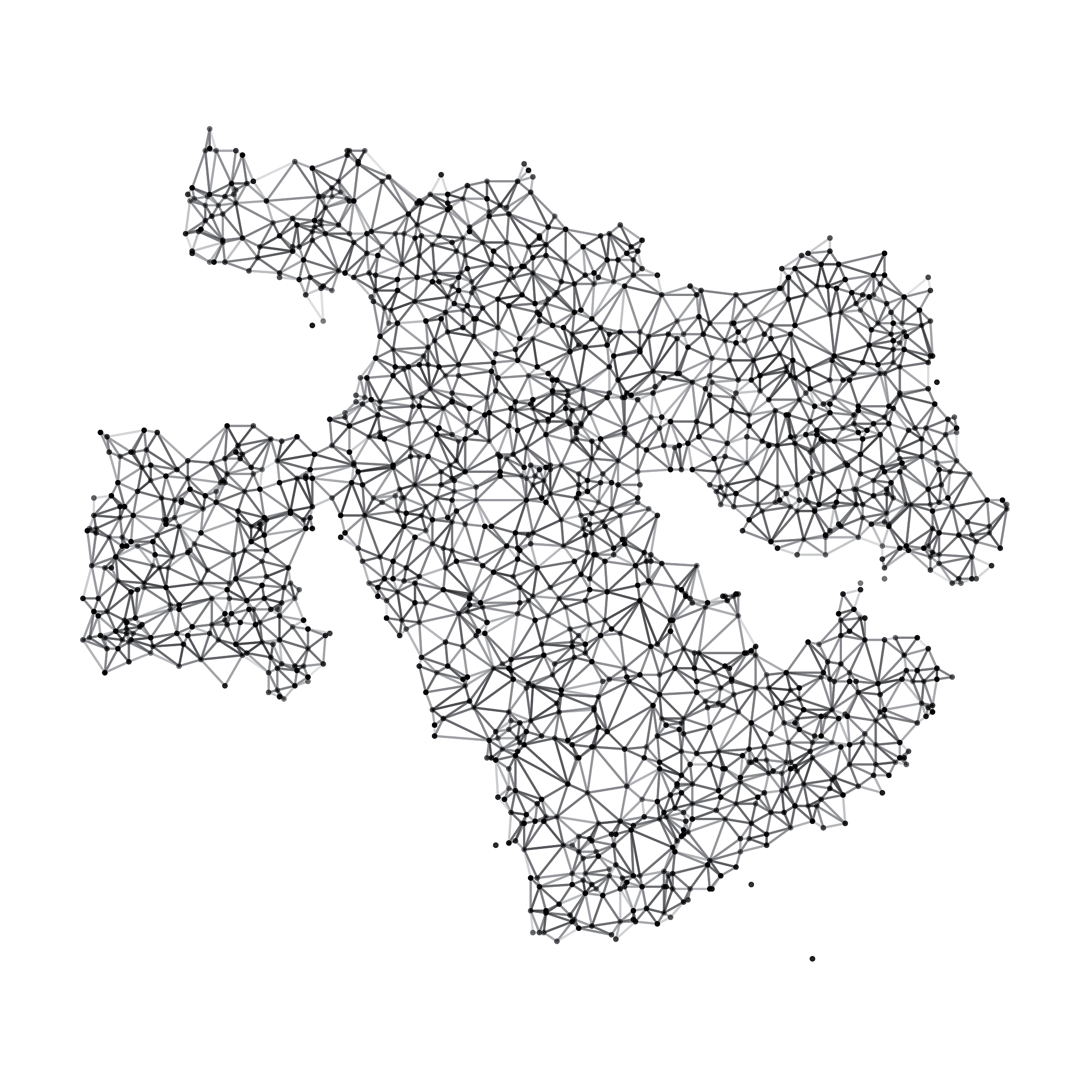 middle east map network black and white