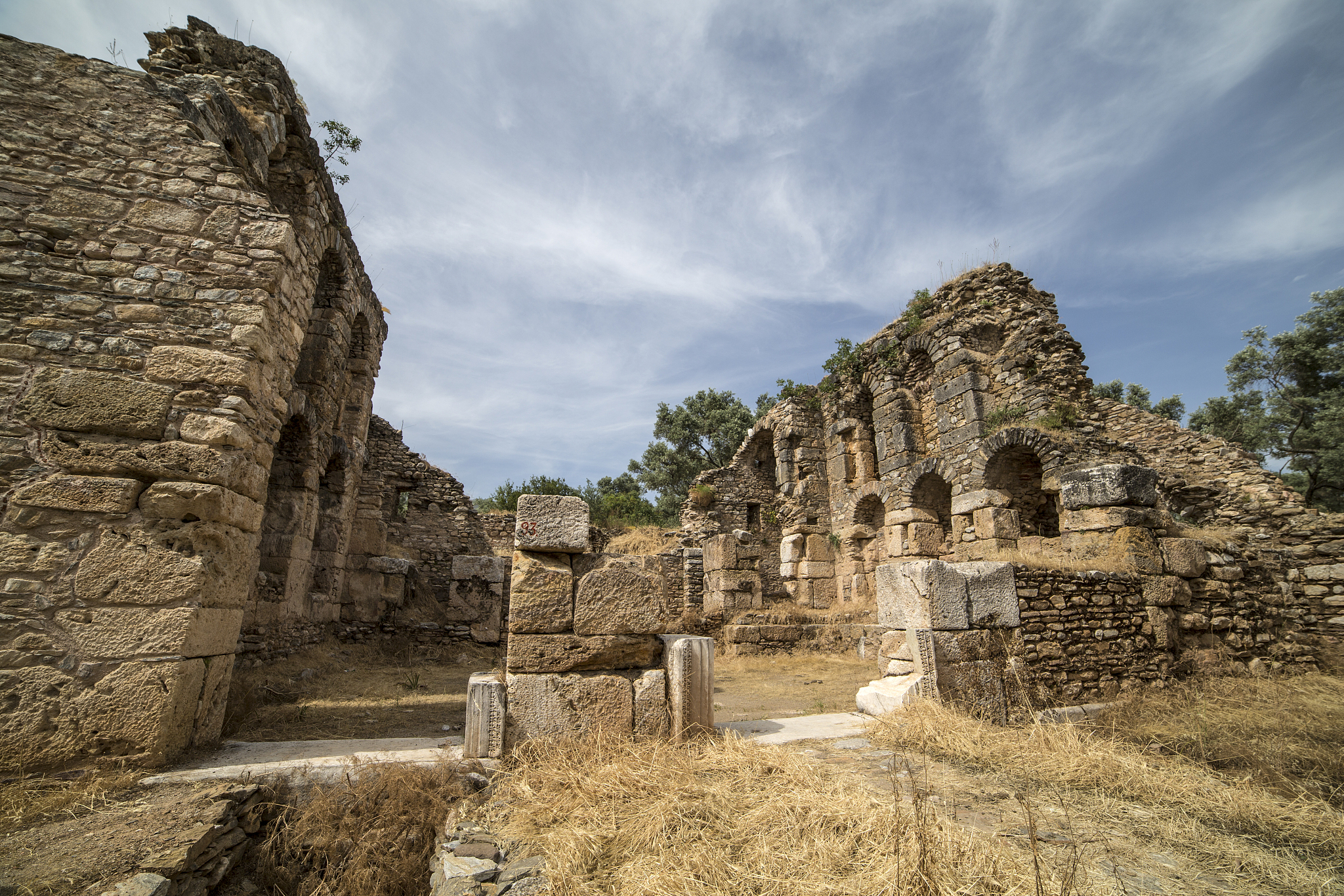 temple of nysa ancient city in aydin, turkey