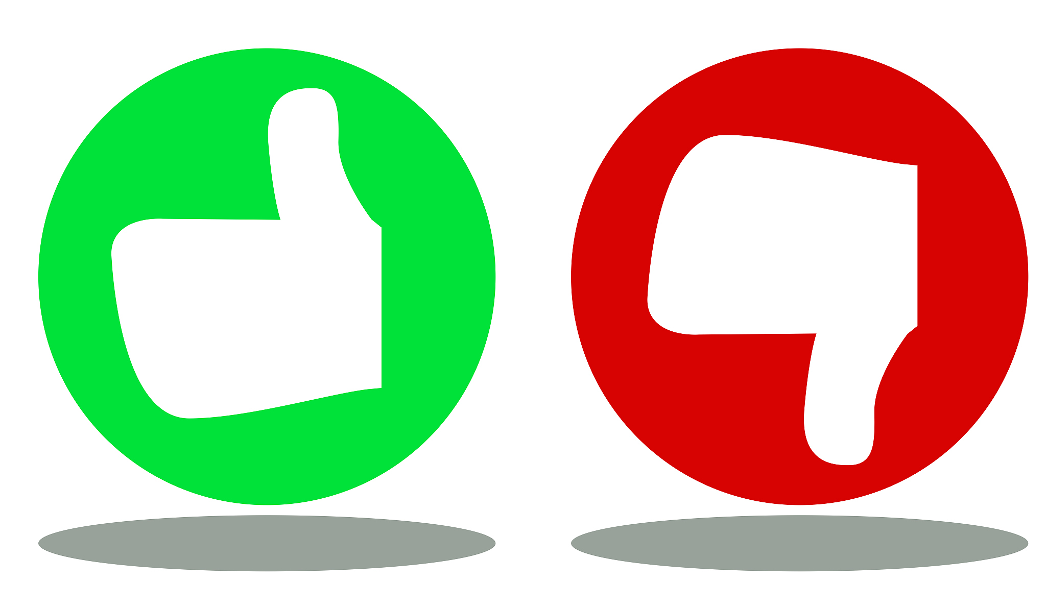 like and dislike buttons with round shadows stock - illustration