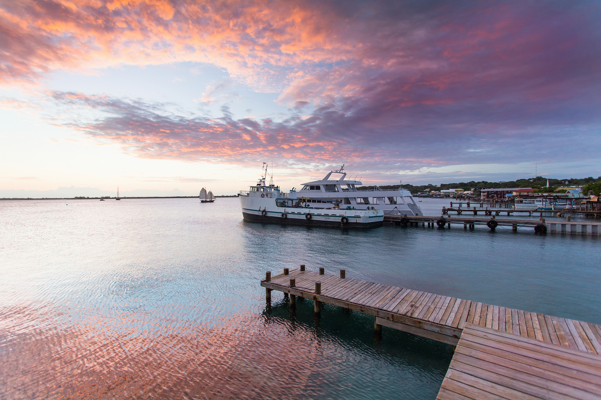 waterfront at sunset