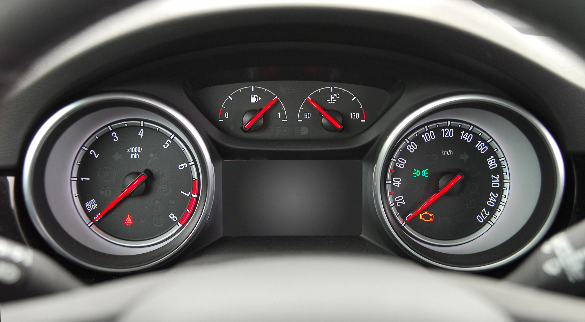 car illuminated dashboard