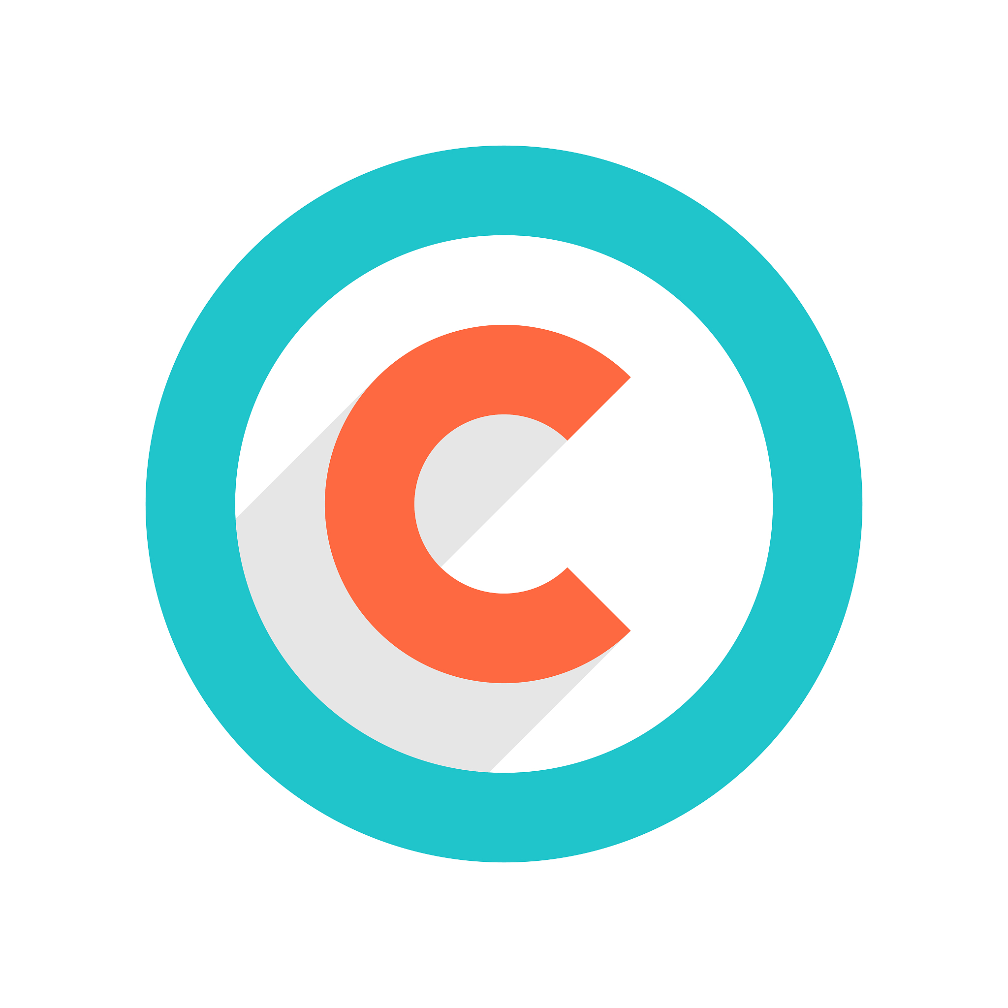 copyright symbol or copyright sign in flat style