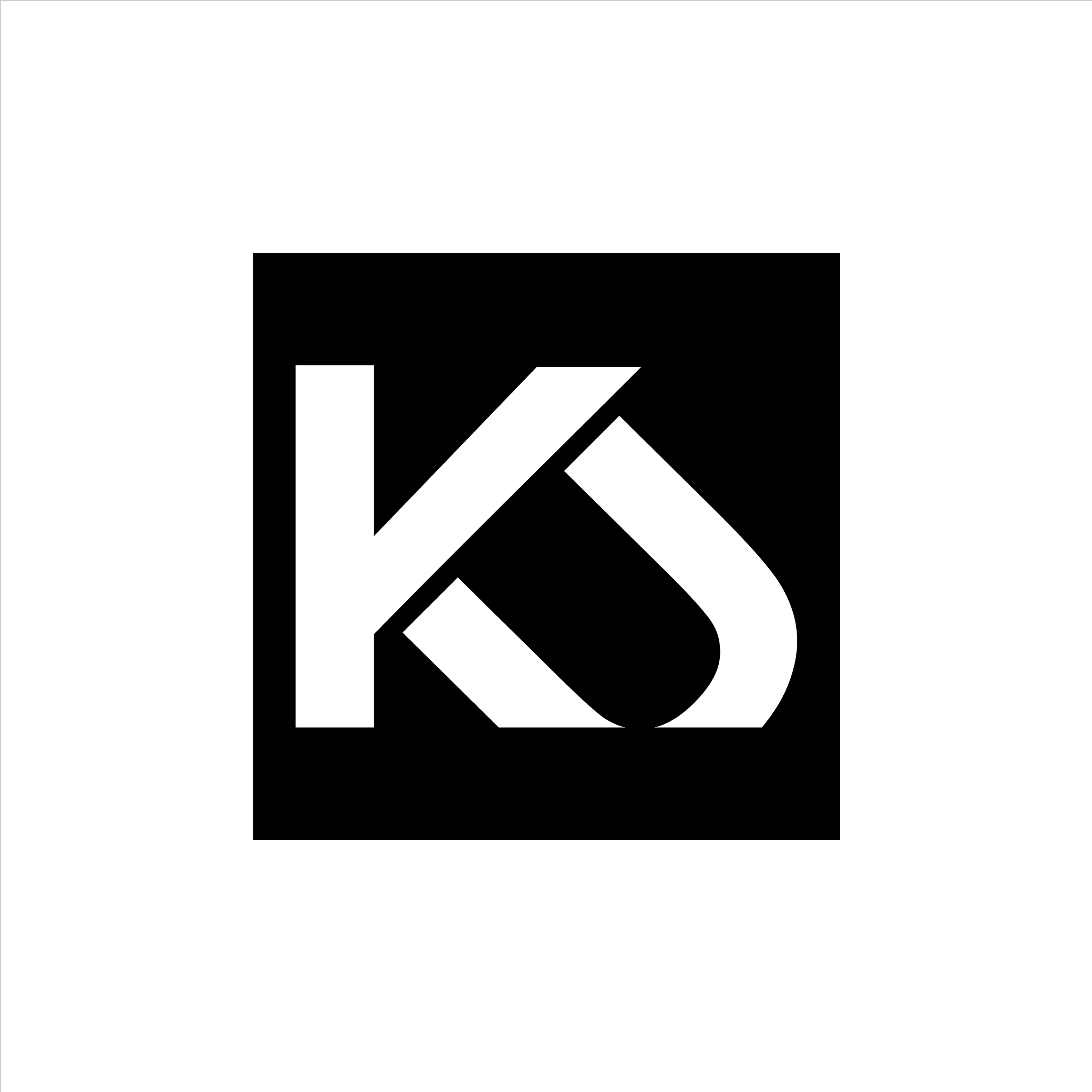 k and u letter monogram logo simple