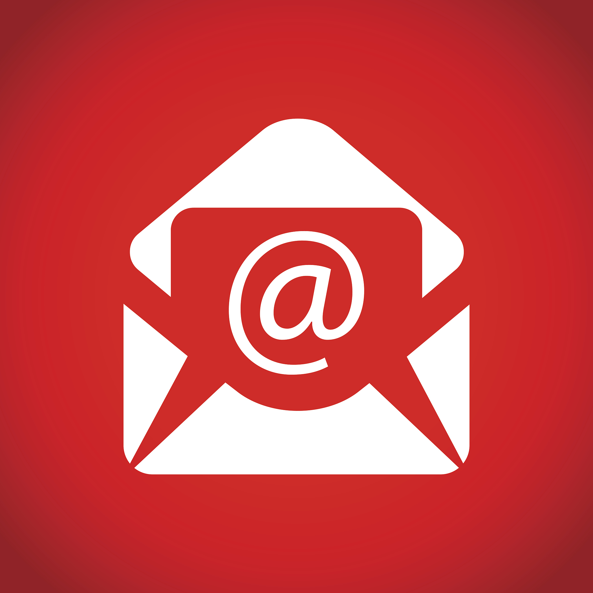 open envelope mail icon, vector illustration. flat design style