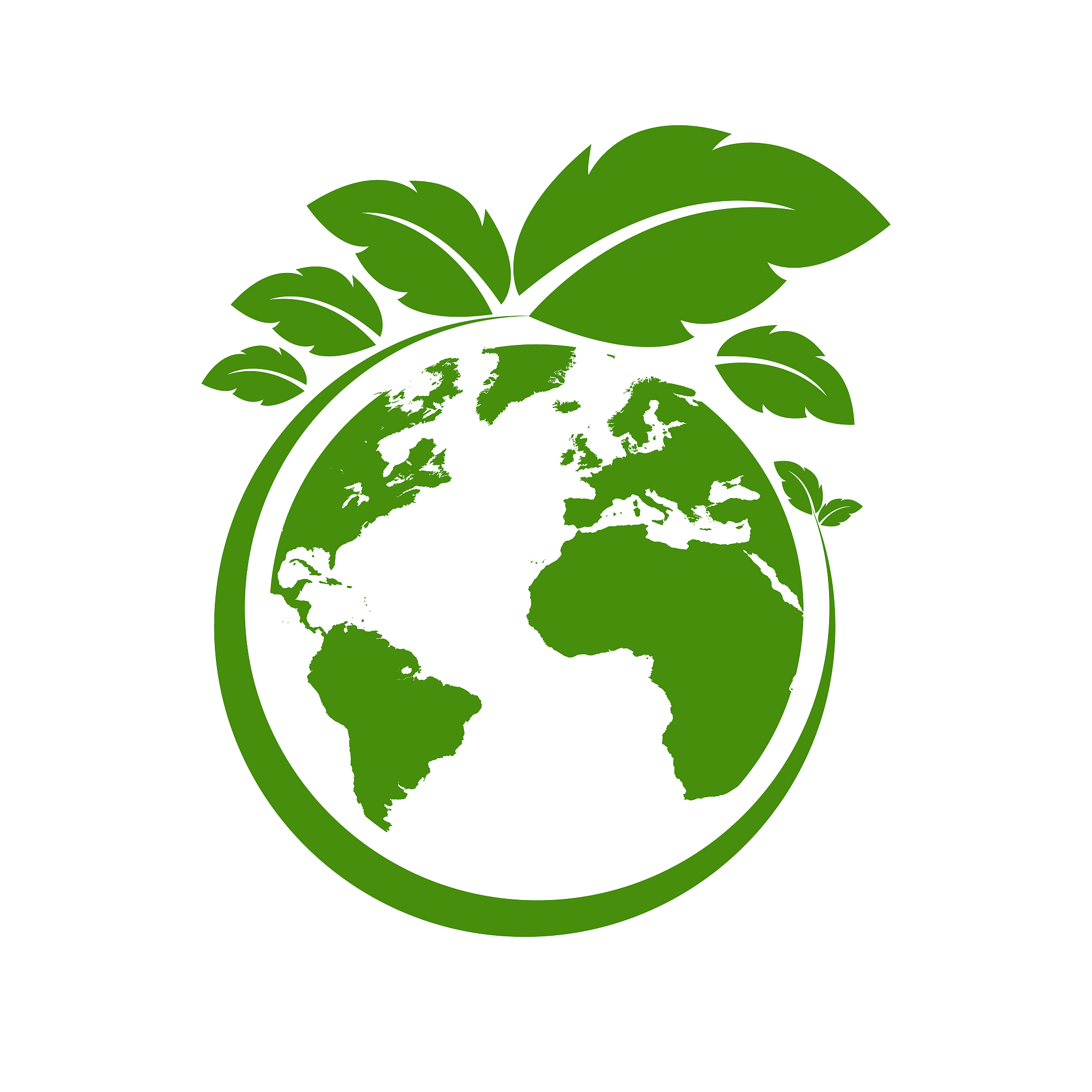 ecology world symbol, icon. eco friendly concept for company