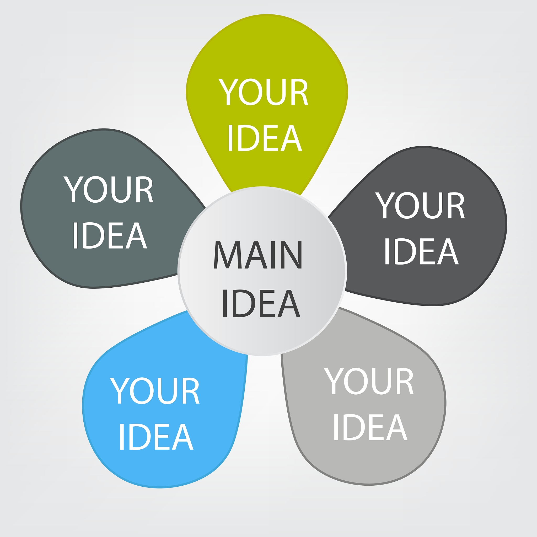concept of colorful flower for different business