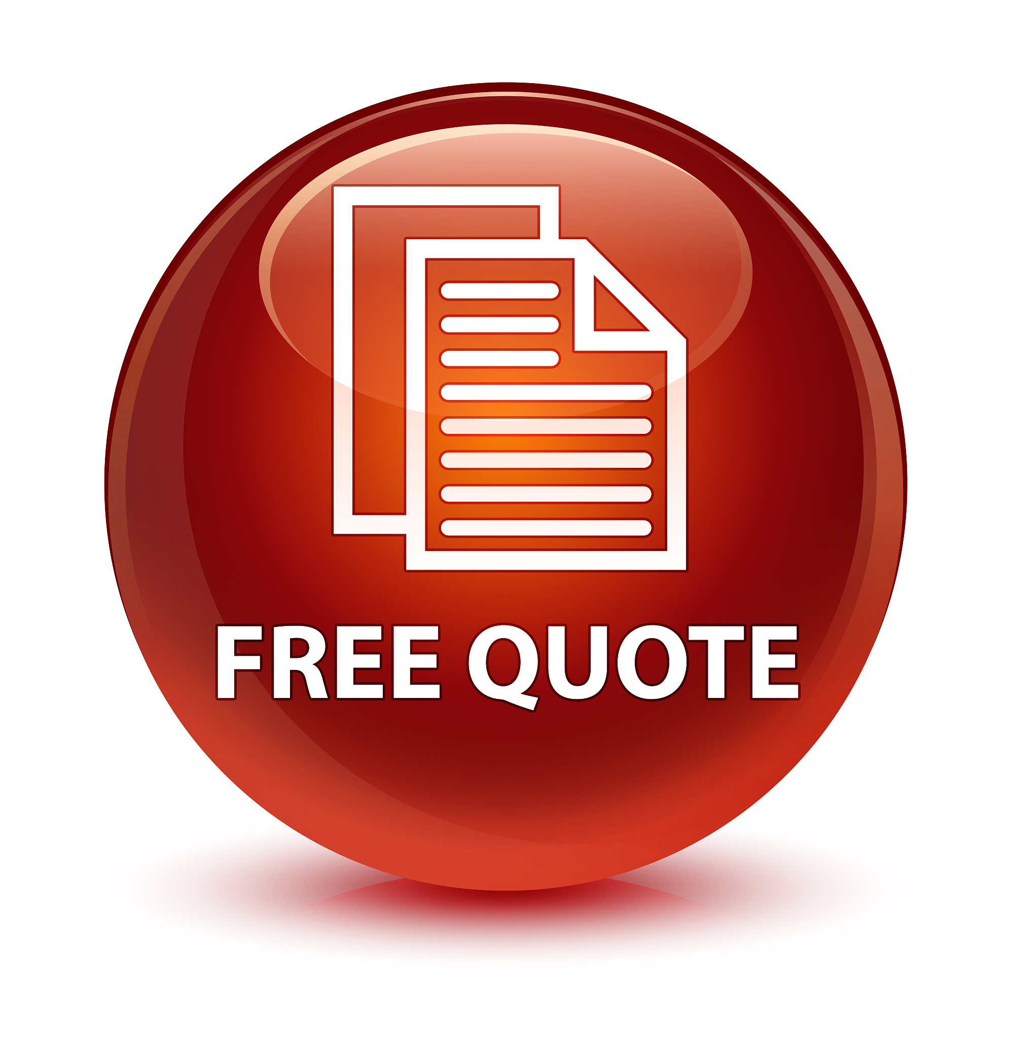 free quote glassy brown round button