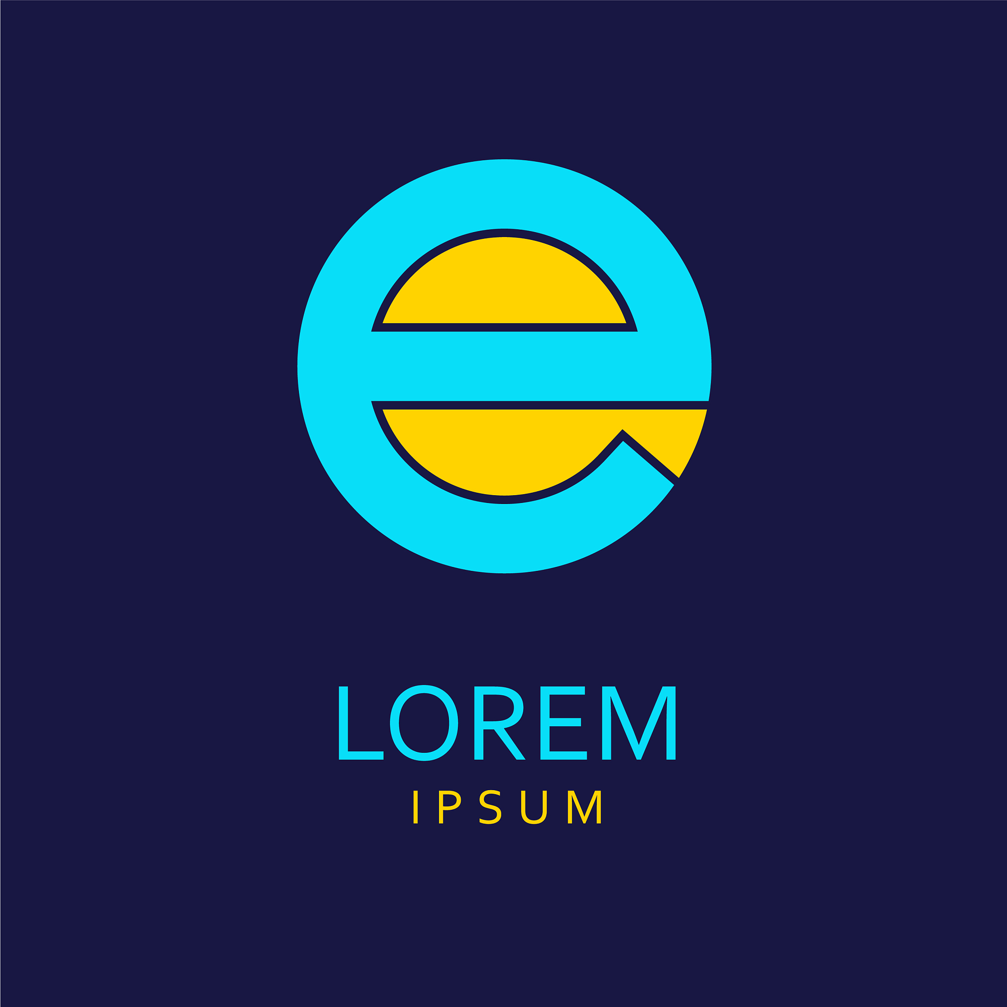 e letter logo icon