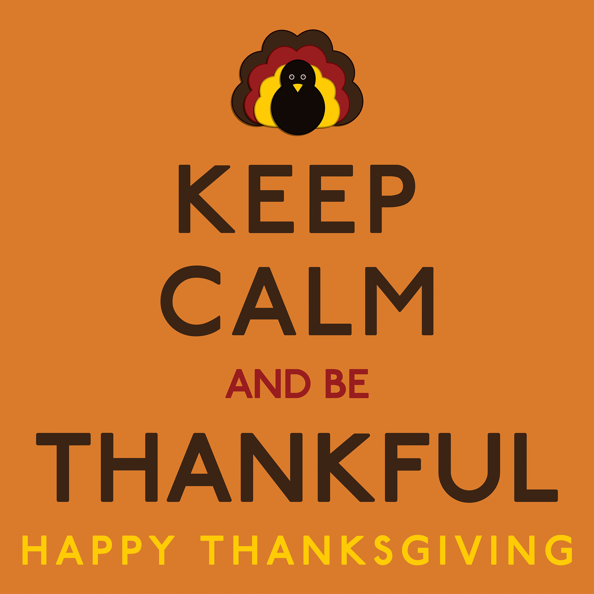 thaksgiving keep calm card in vector format.