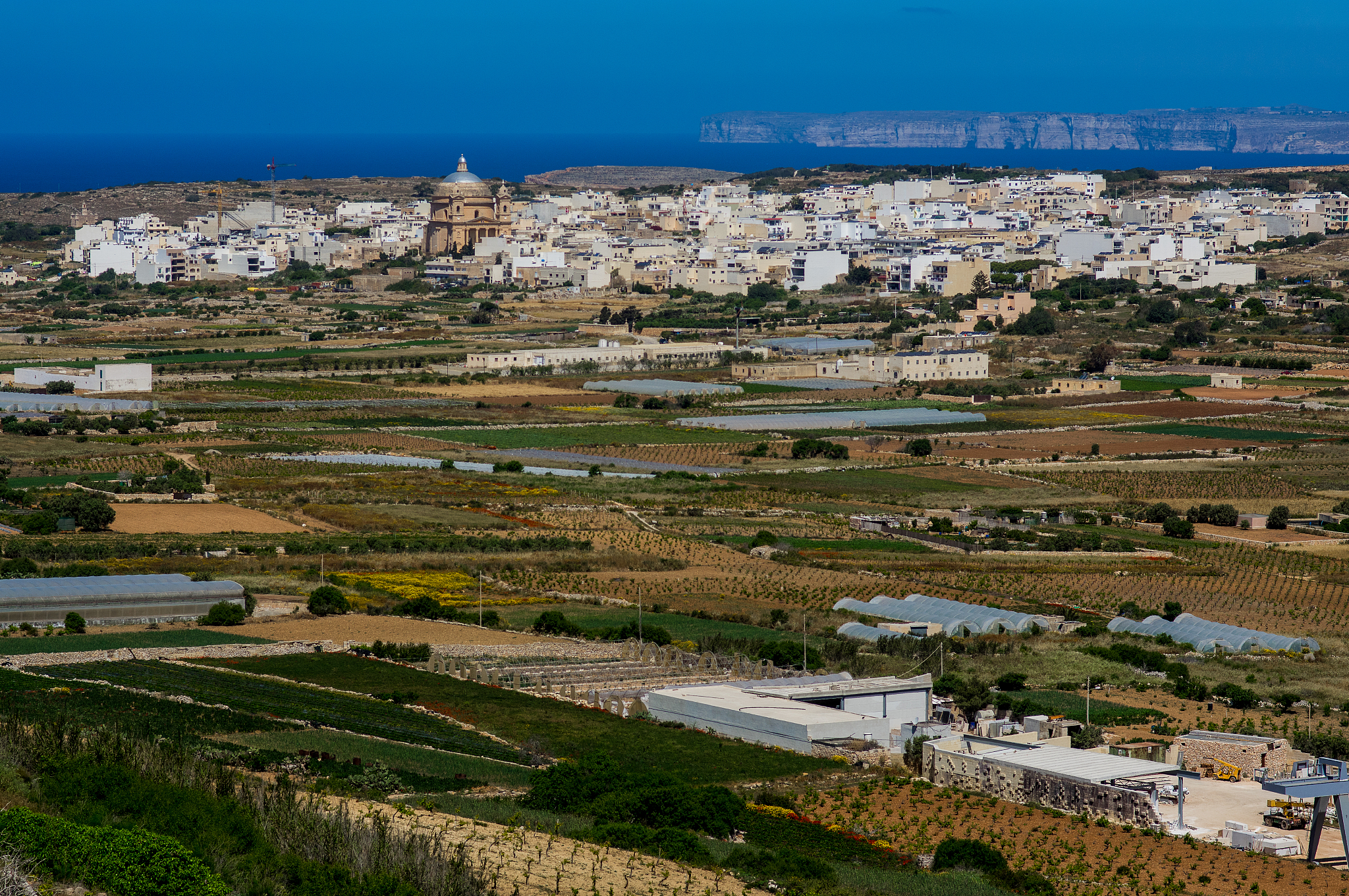 beautiful view from hill to malta