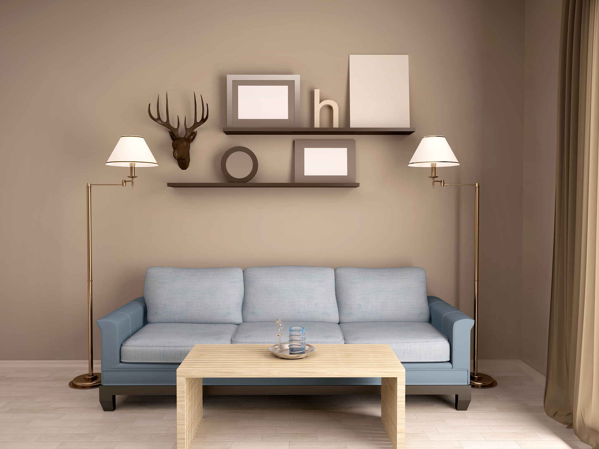 illustration of interior living room