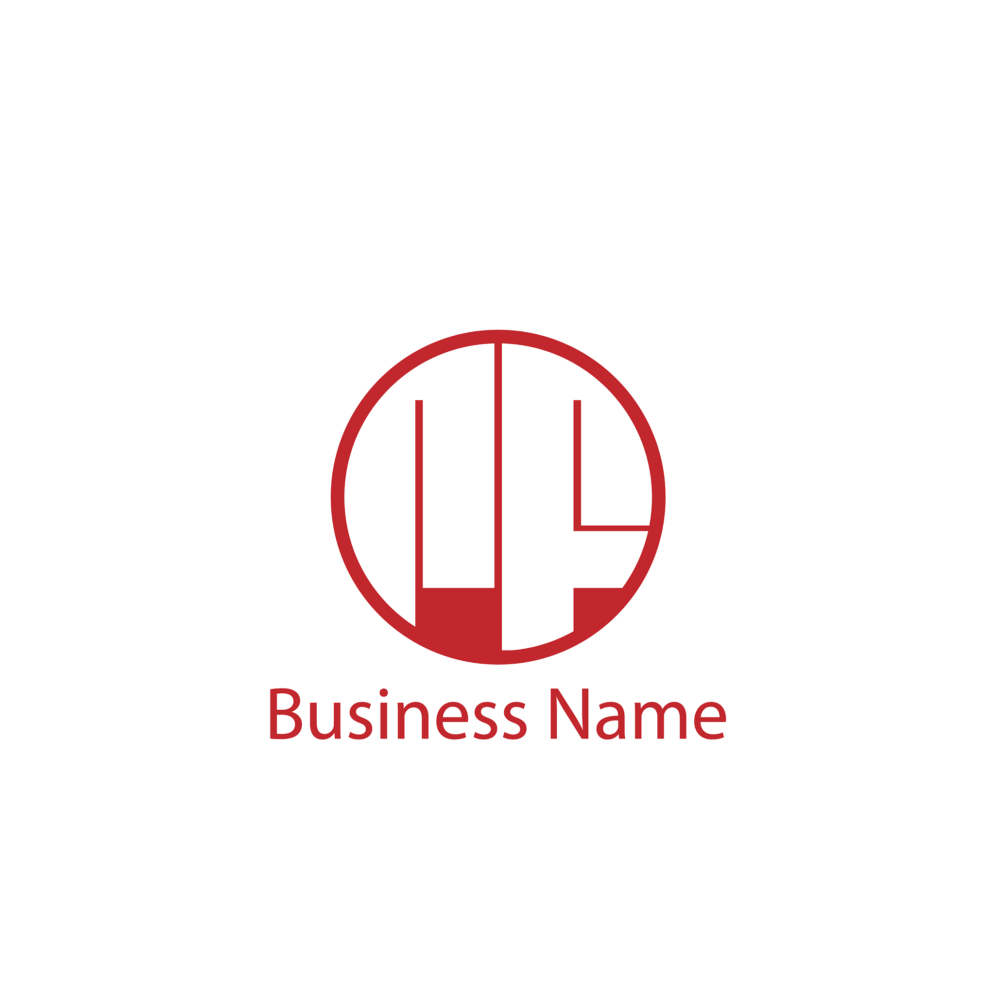 initial letter rf logo template design