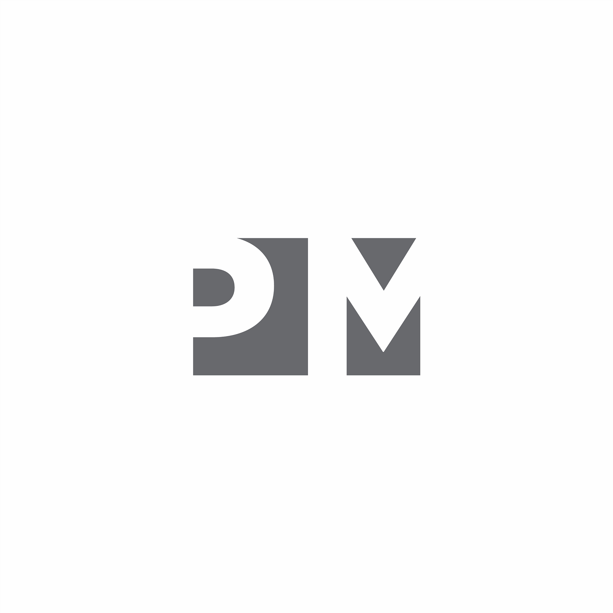 pm logo monogram with negative space style design