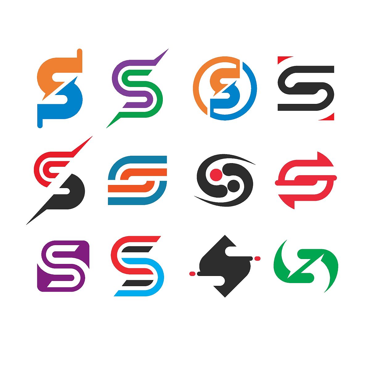 s字母图标矢量插图概念设计
