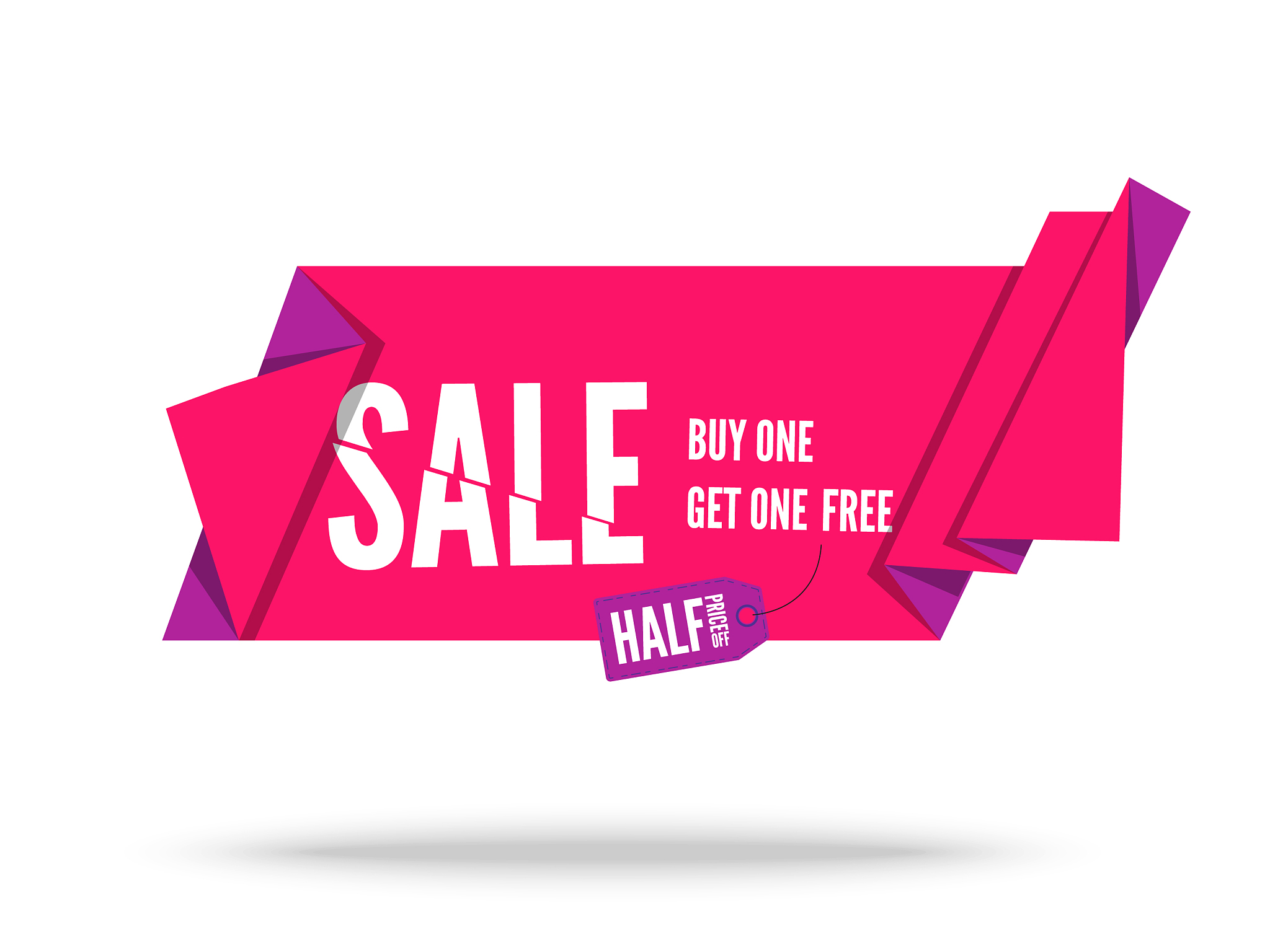 origami paper folded web banner