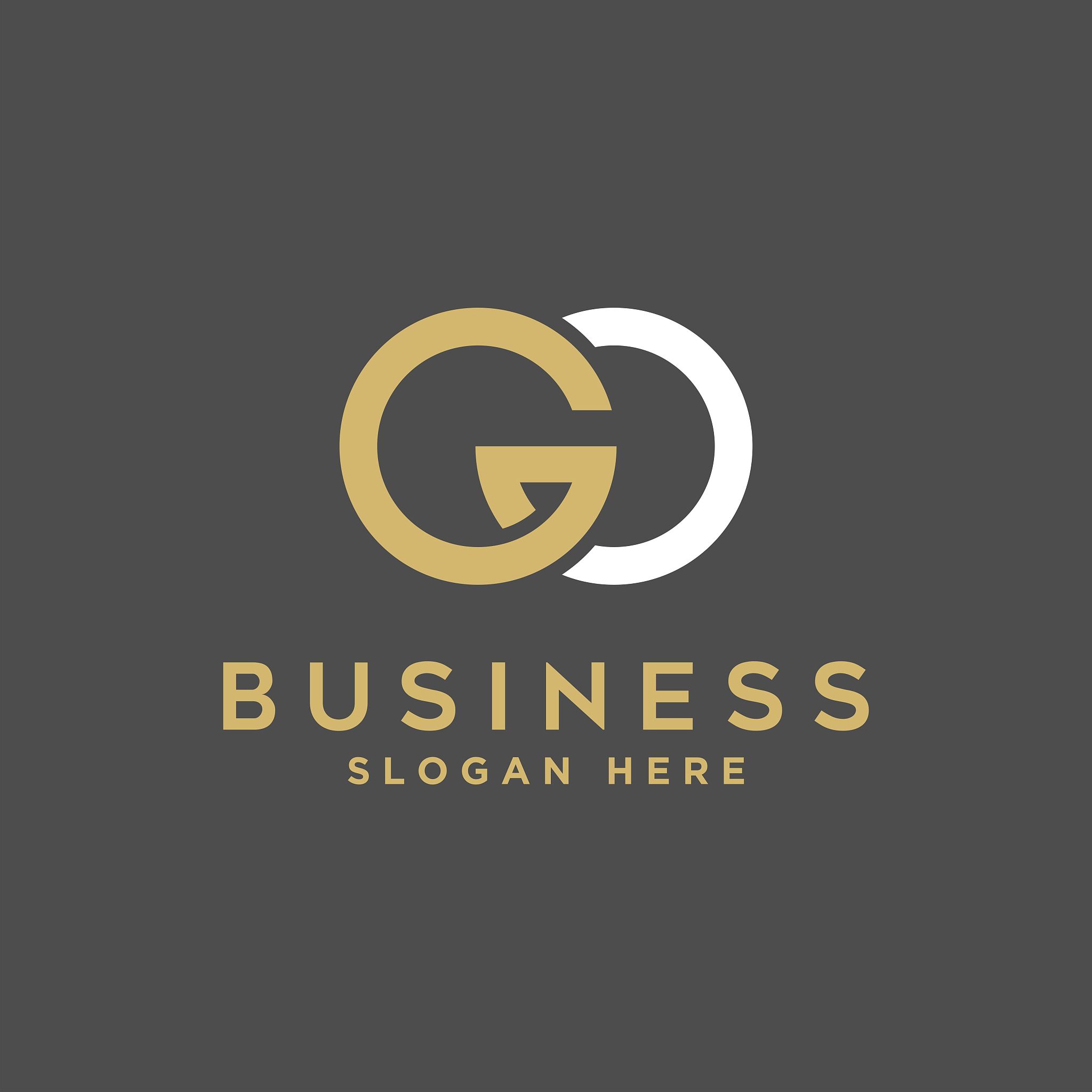 unique perfect modern stylish attractive geometric "go" initial 
