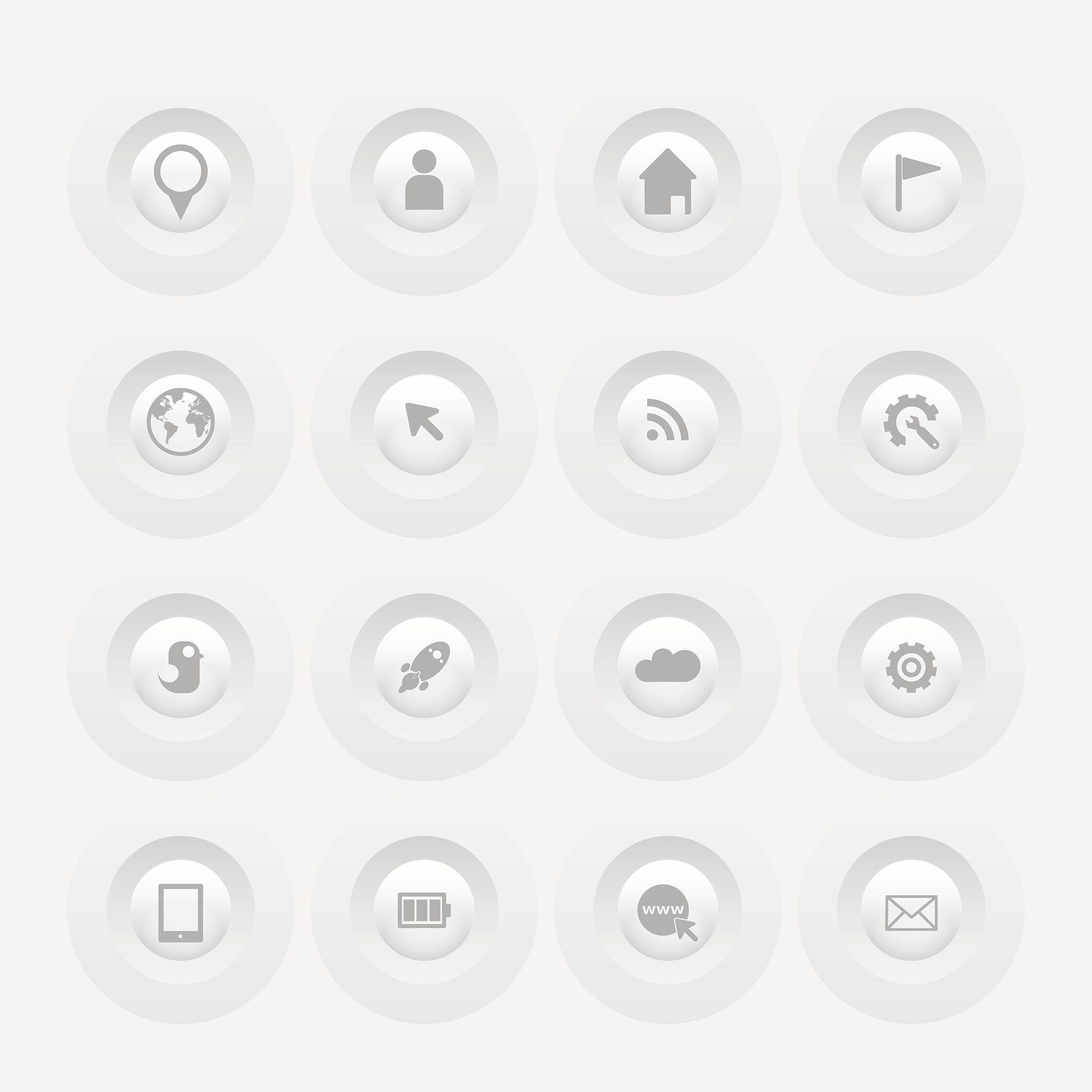 button social media web design menu template
