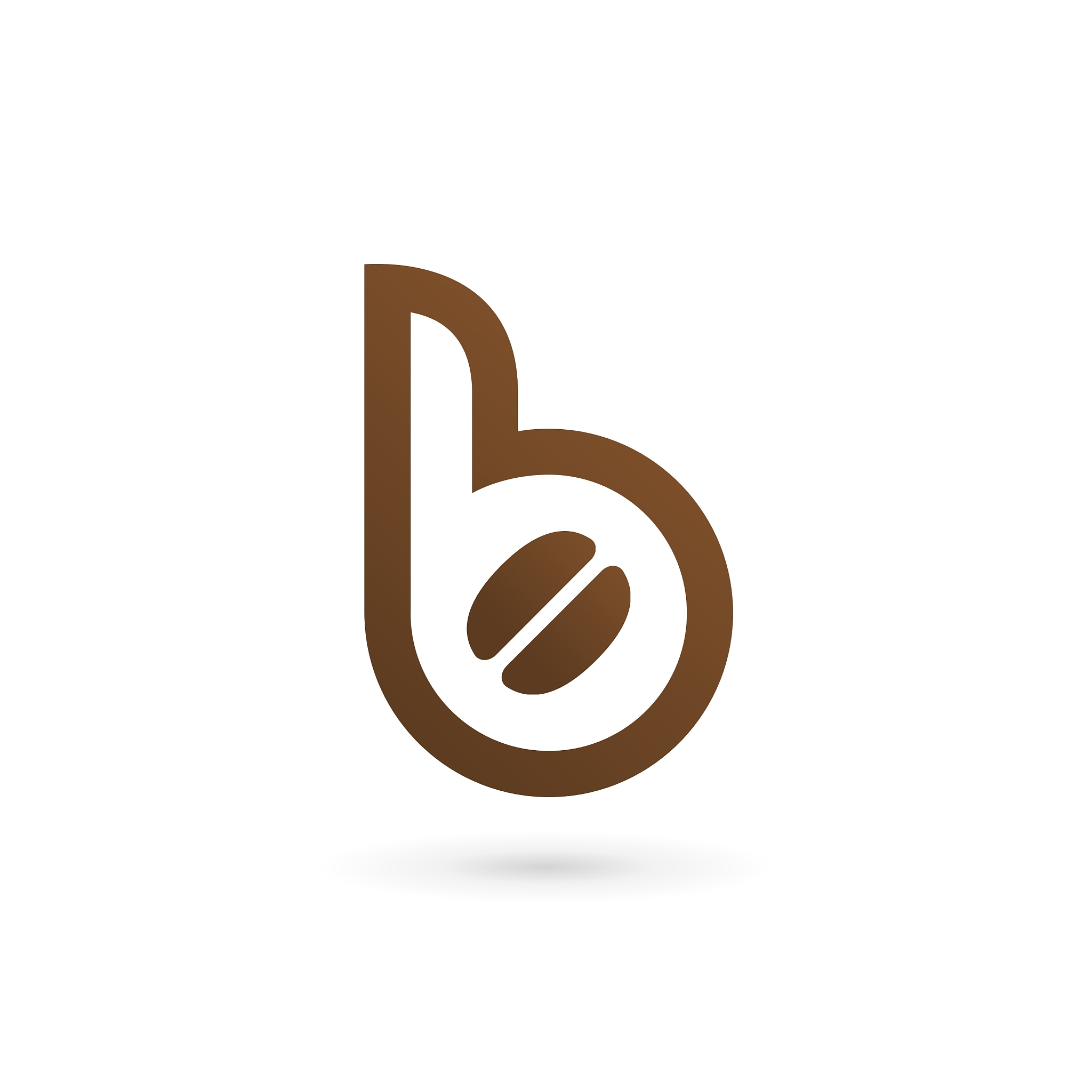 letter b coffee logo icon design template elements