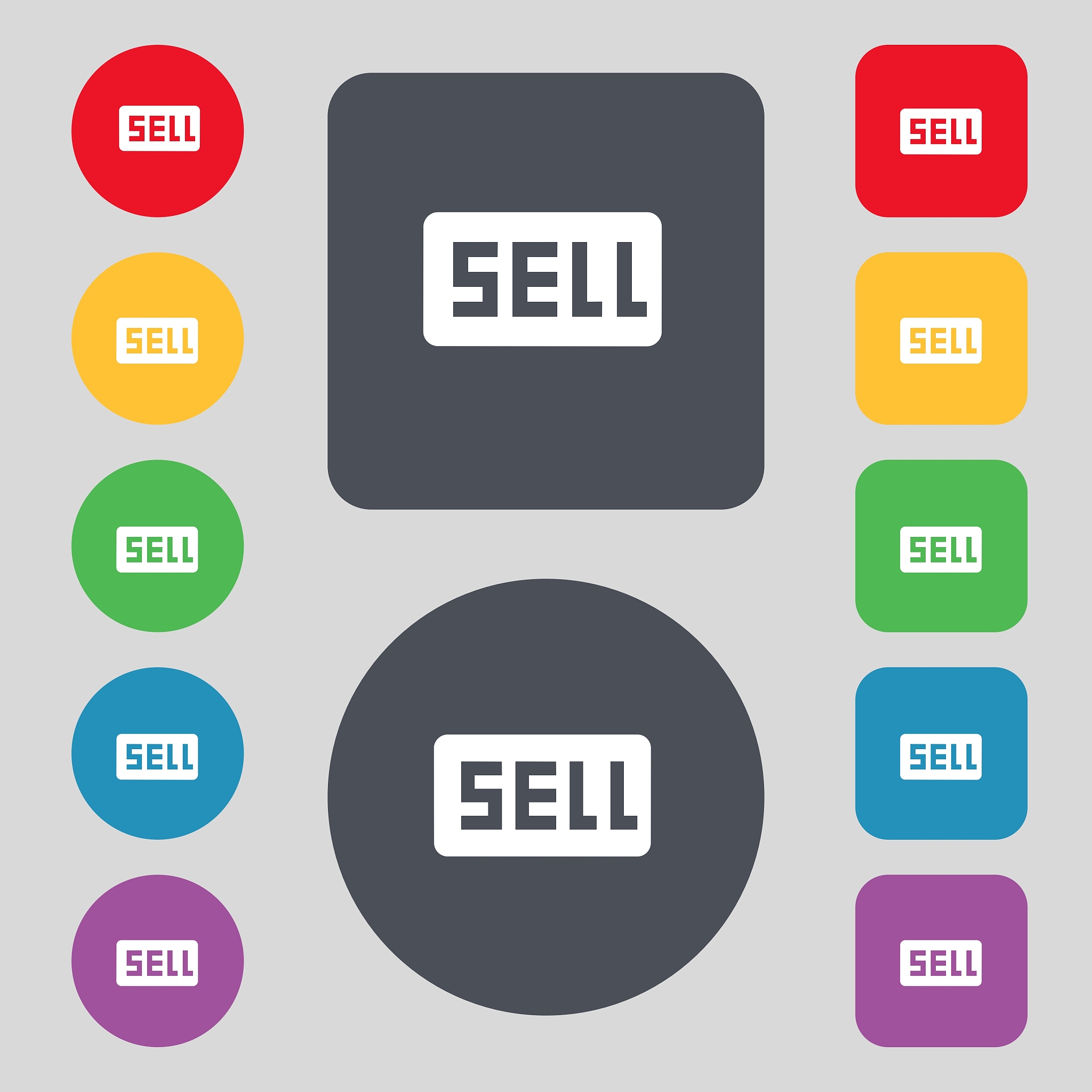sell contributor earnings icon sign a set of 12