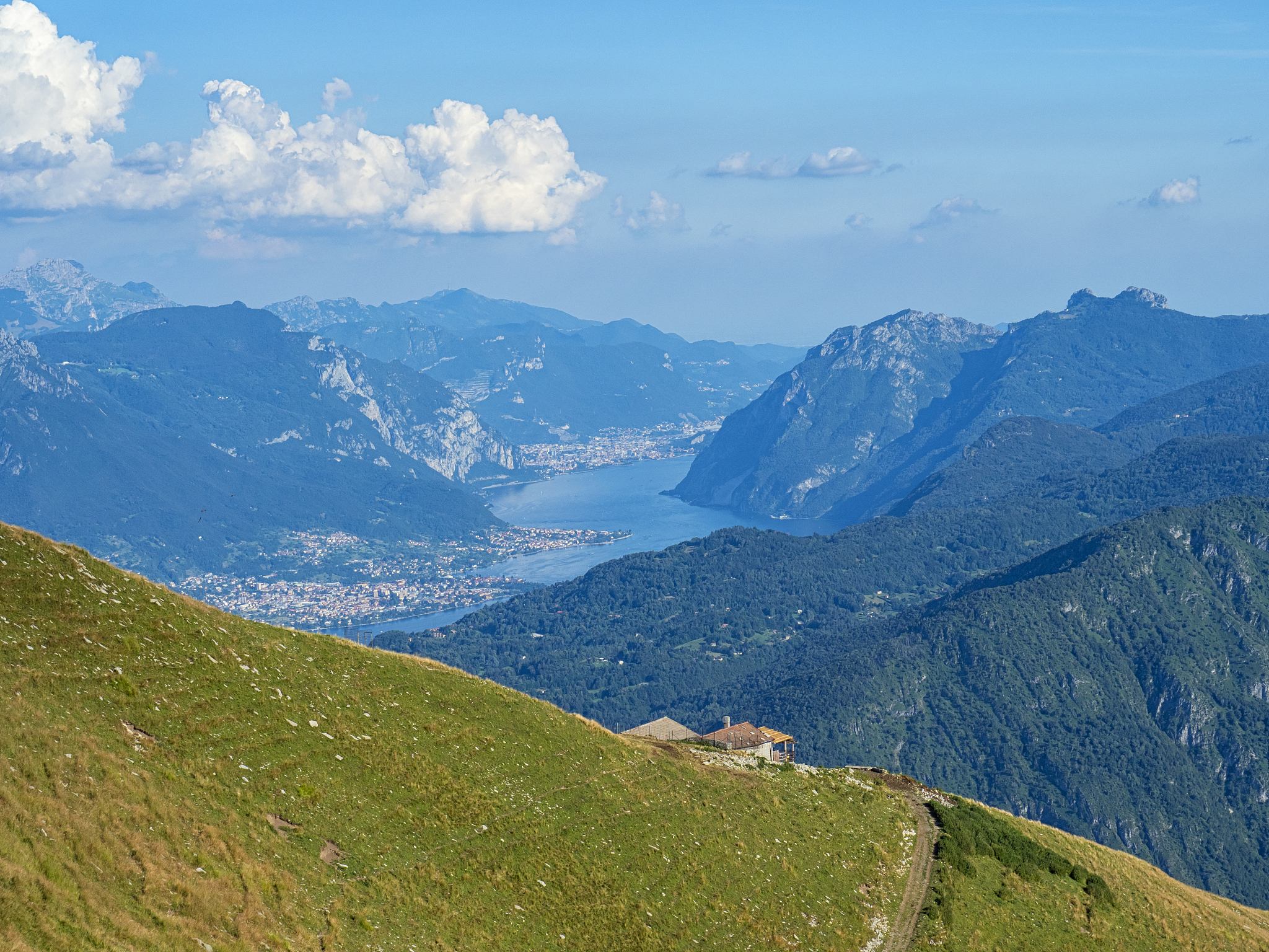 view of lake como from tremezzo mountain