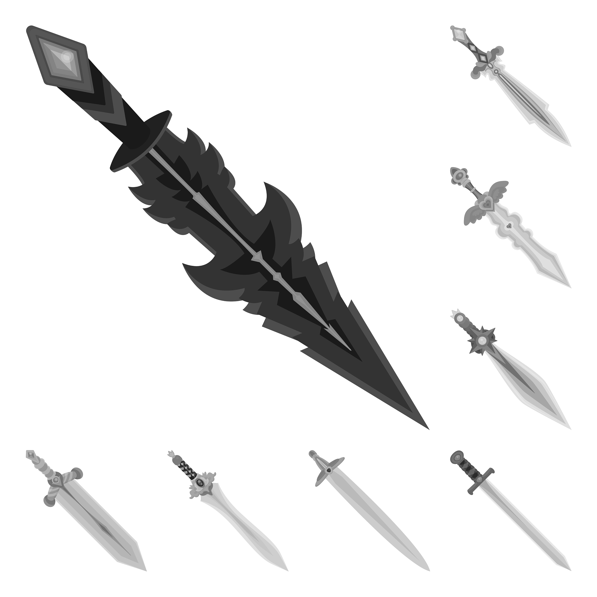 isolated object of sharp and blade icon