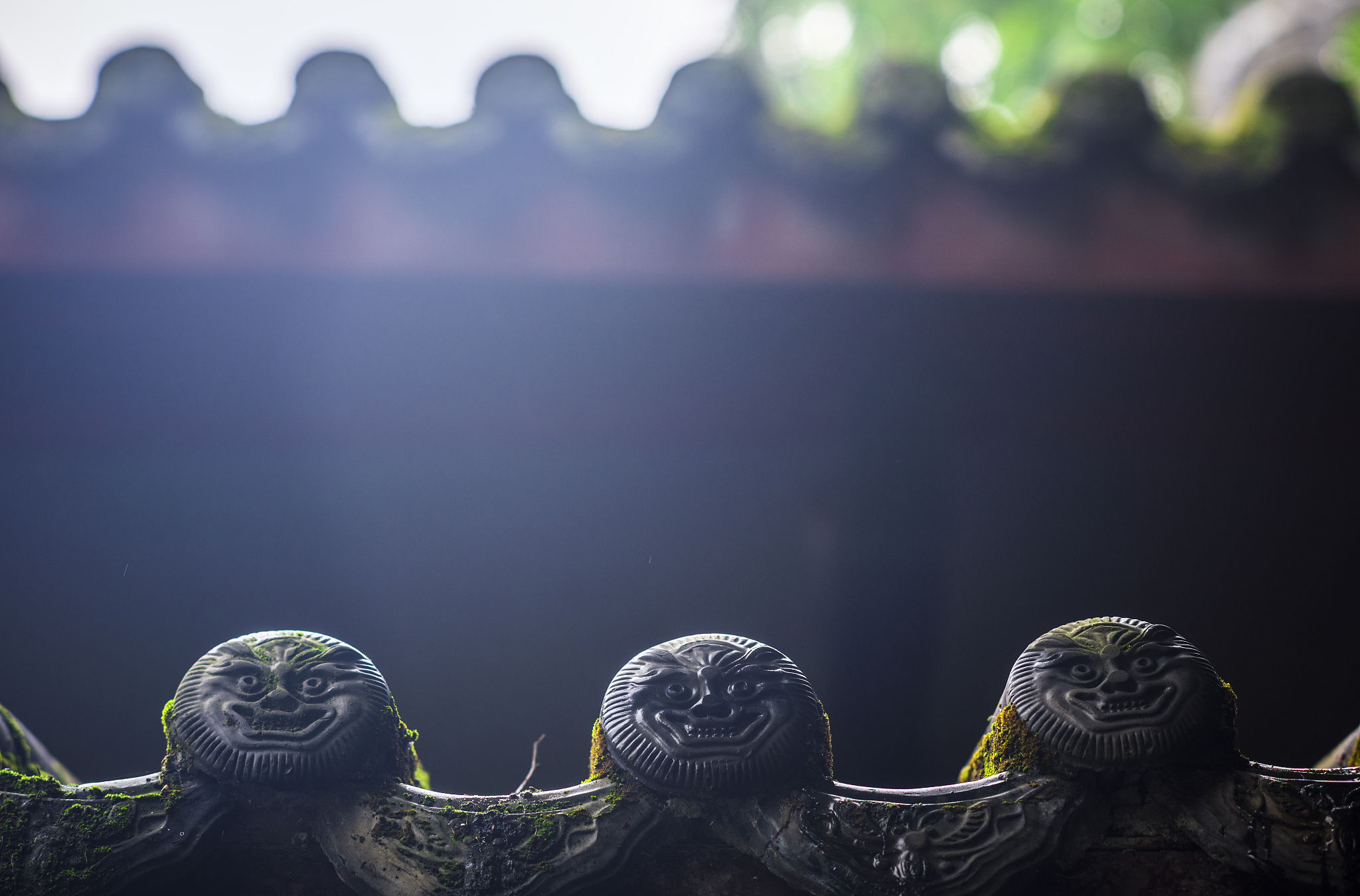 武侯祠雨中瓦当