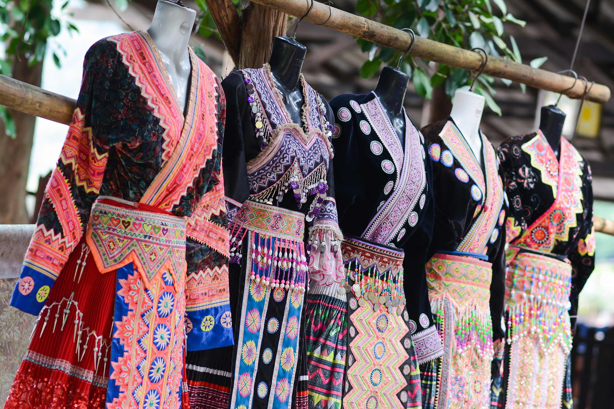 thai northern clothing, beautiful dress from silk