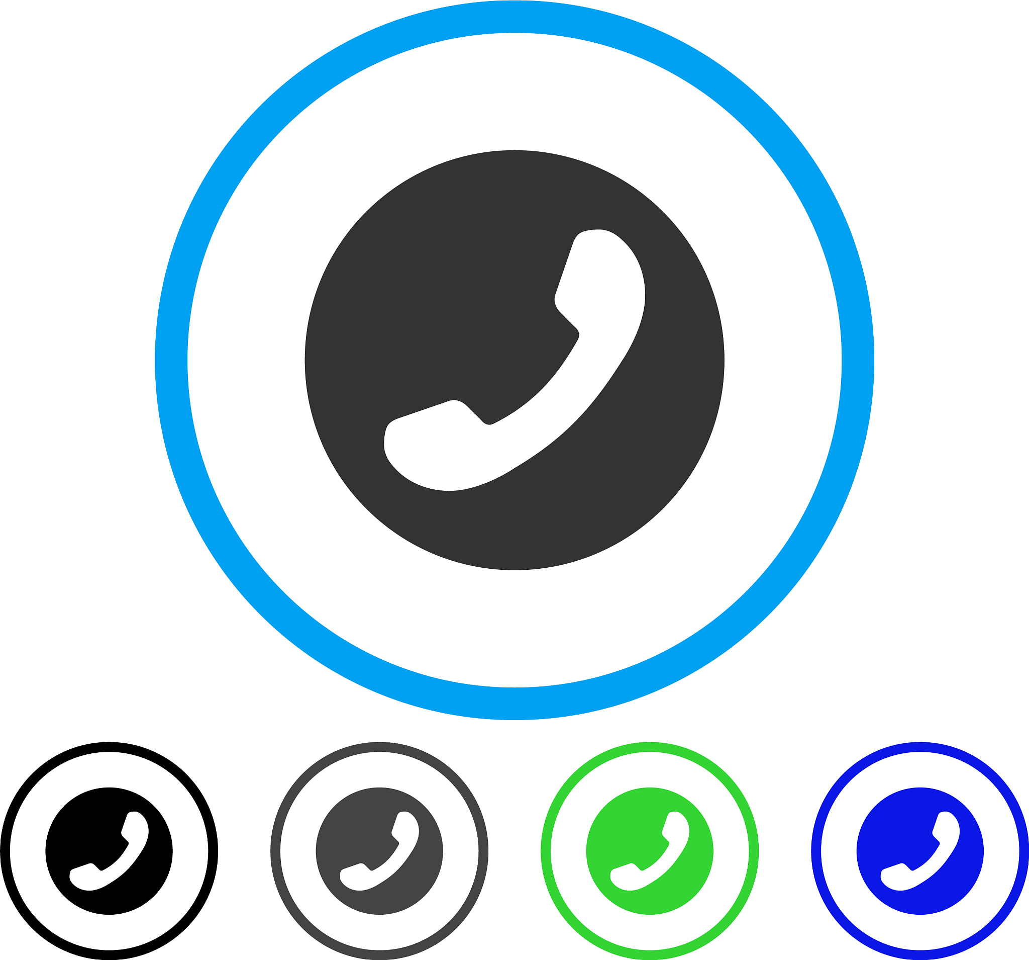 phone number rounded icon
