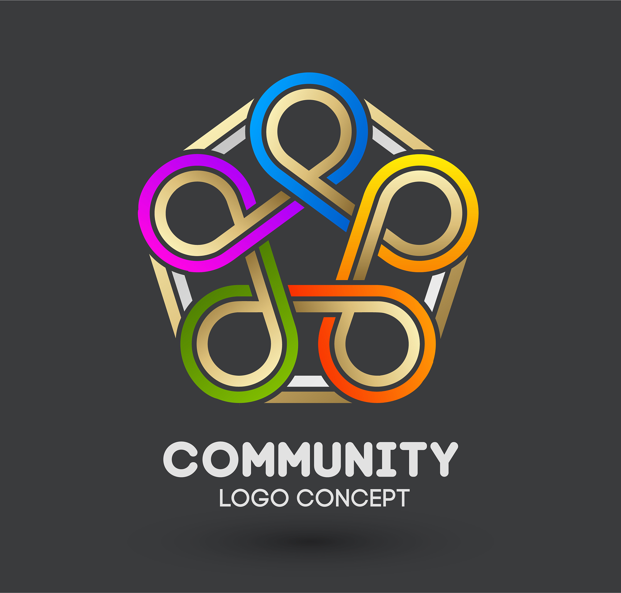community care logo connecting people logo design