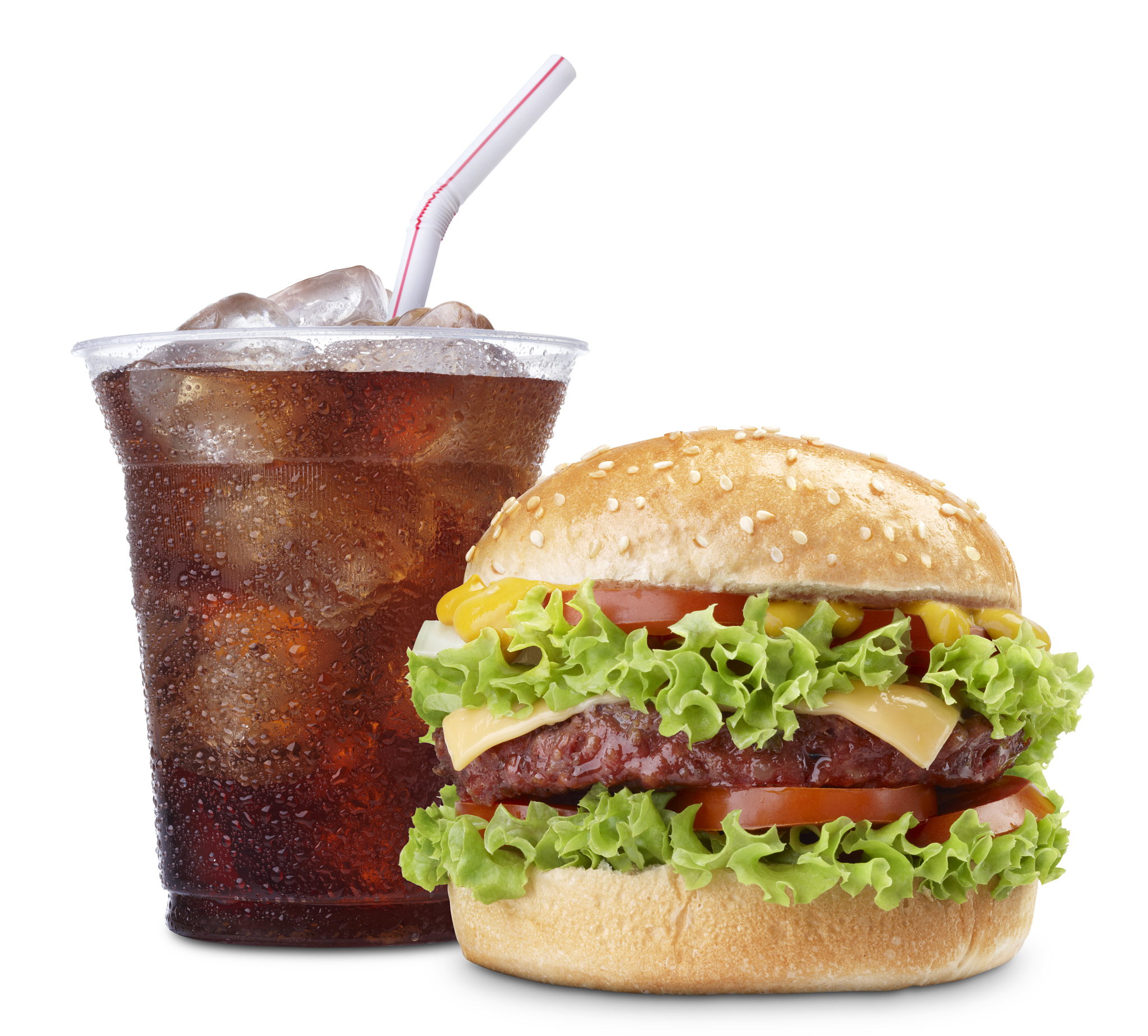 burger and cola
